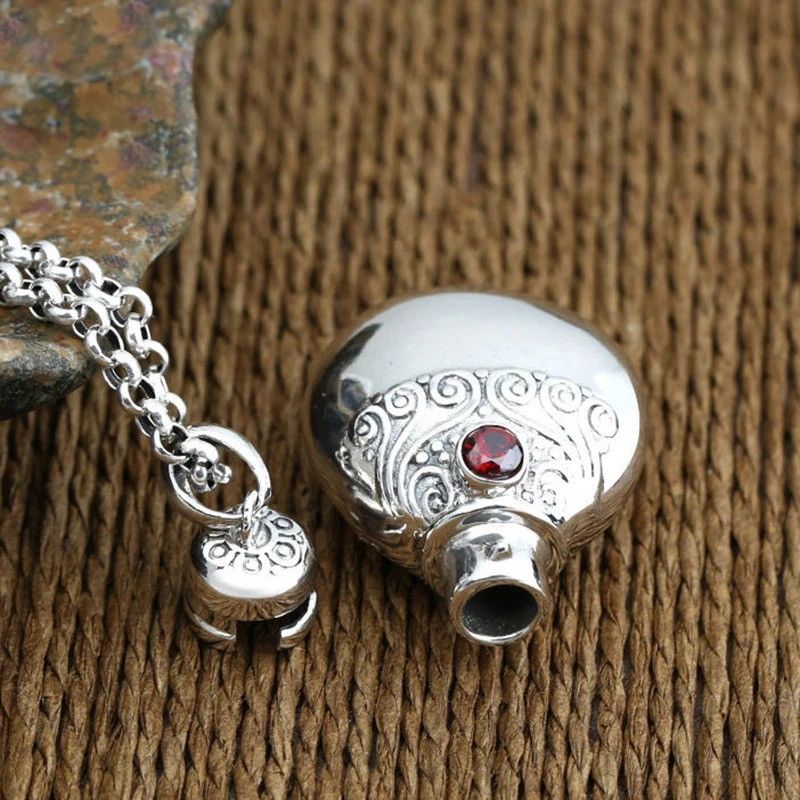 Jewelry × Vintage Old Antique Pendant Perfume Bottle Small Pot Necklace Size ONE SIZE - 4 Thumbnail