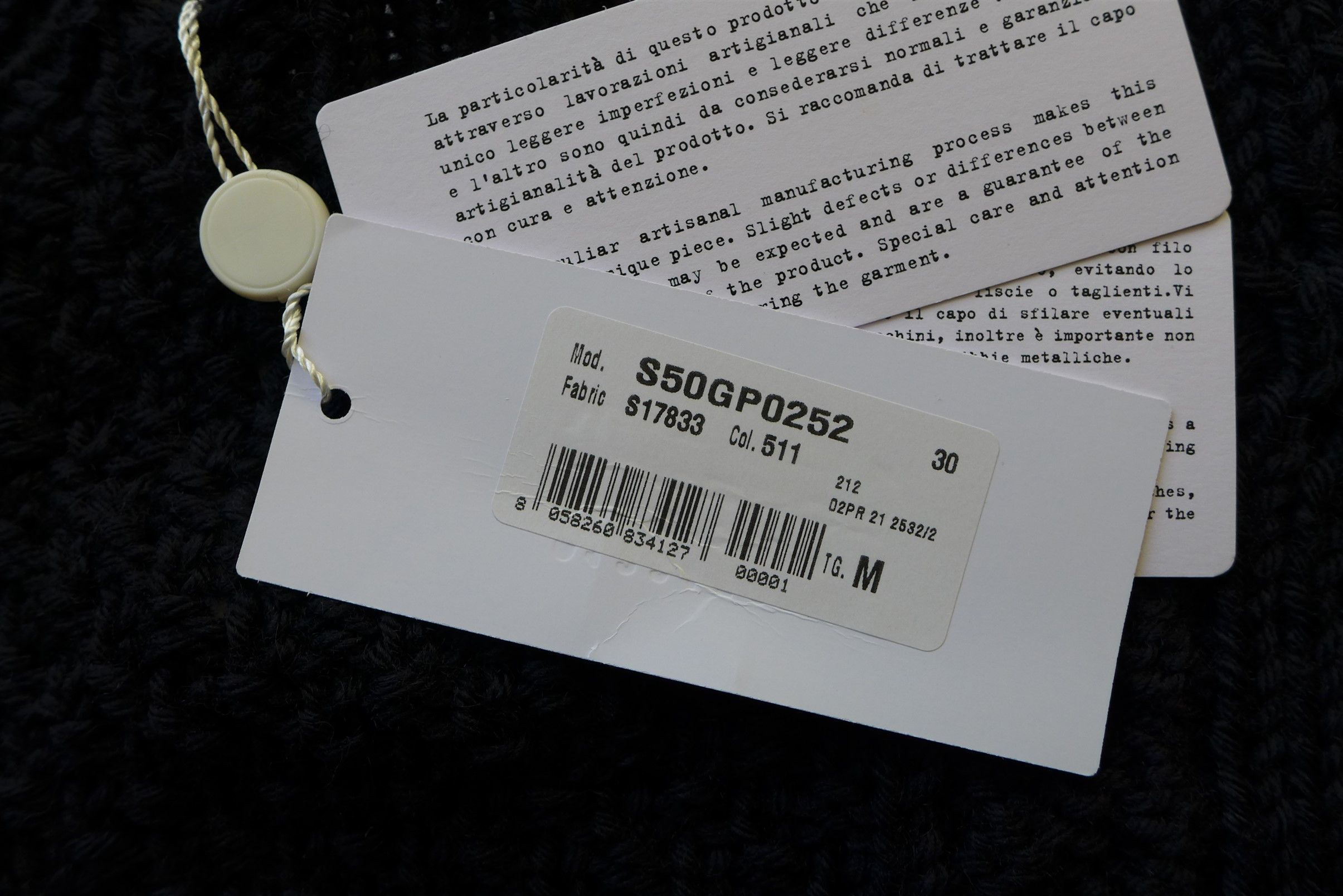 Maison Margiela Margiela Distressed Cable Knit Sweater - Navy Wool Size US M / EU 48-50 / 2 - 11 Thumbnail