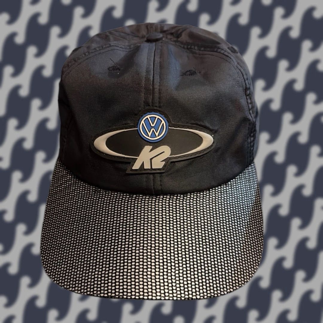 Volkswagen VW x K2 Hat Cap Black Men’s OSFA Strapback Automotive Snowboards RARE One Size Baseball Cap Men Rubber?