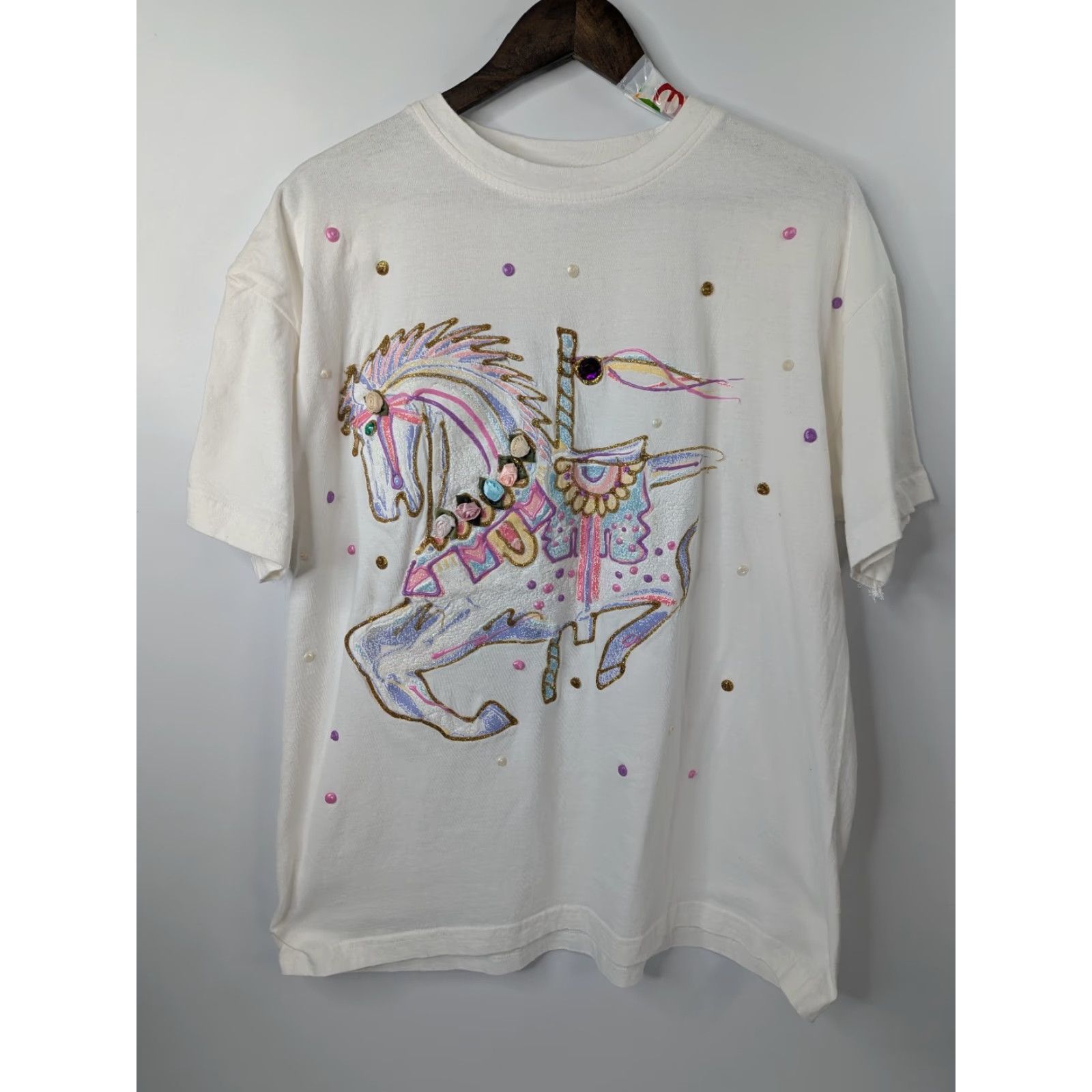 Vintage VINTAGE Fast Fashion of California Shirt One Size White 90s Crew Neck Short Sleeve Cotton Knit Men T-Shirt Graphic Print 90s Vintage Size US M / EU 48-50 / 2 - 4 Thumbnail