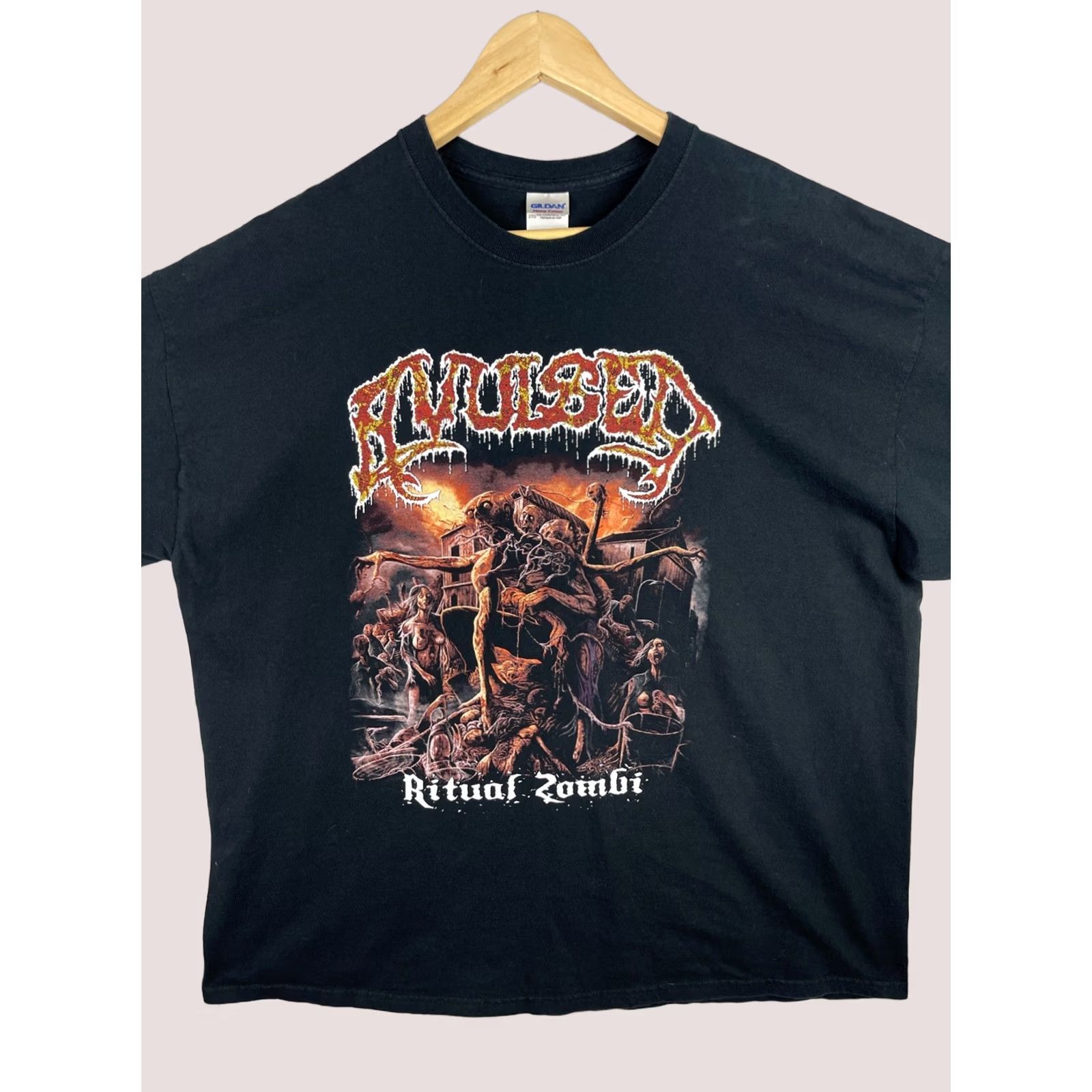 Gildan Avulsed Shirt Mens 2XL Black Ritual Zombie Death Metal Band Sevared Records Shirt Size US XXL / EU 58 / 5 - 1 Thumbnail