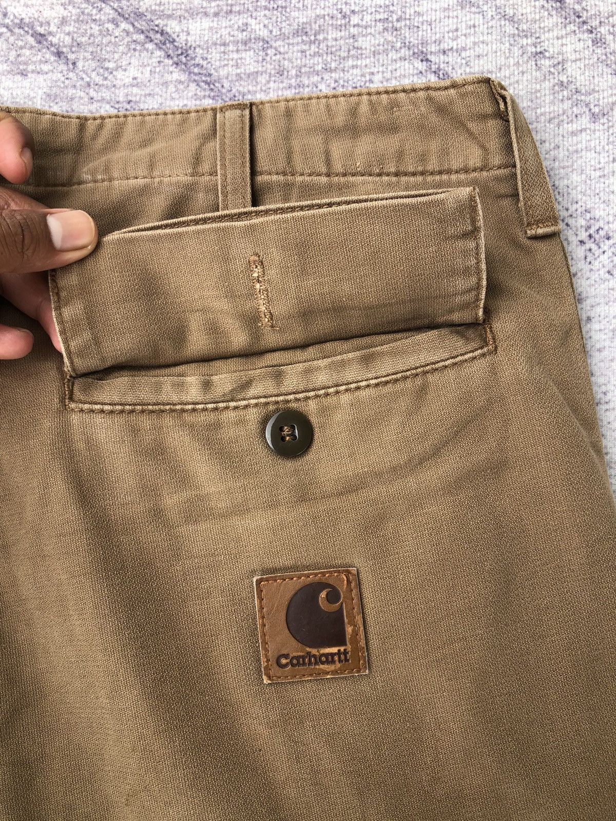 Carhartt Carharrt Khakis Cargo Pant Straight Cut Multipocket Size US 31 - 17 Thumbnail