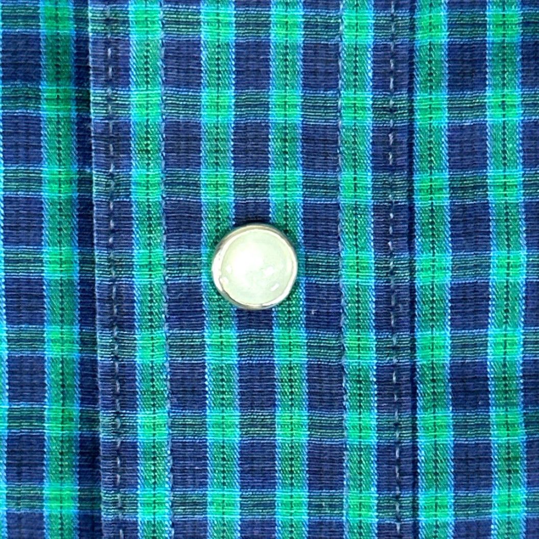 Wrangler VINTAGE Wrangler Western Shirt Adult LARGE Green Blue Black Watch Plaid Snap 90s Shirt Mens Regular Long Sleeve Collared Chest 23 Length 30 Size US L / EU 52-54 / 3 - 6 Thumbnail