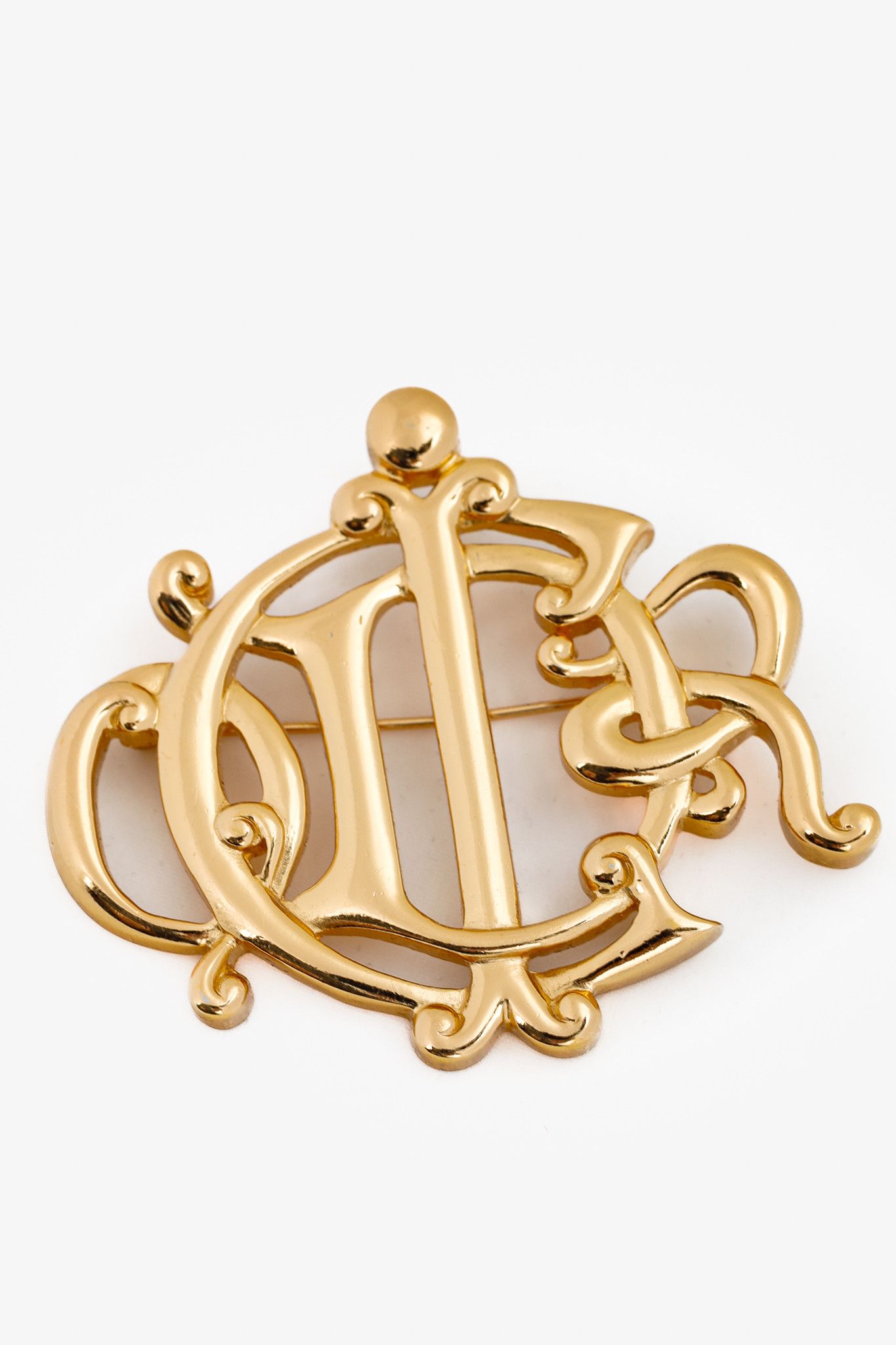 Dior Christian Dior Vintage Gold-Tone Insignia Brooch Size ONE SIZE - 2 Thumbnail