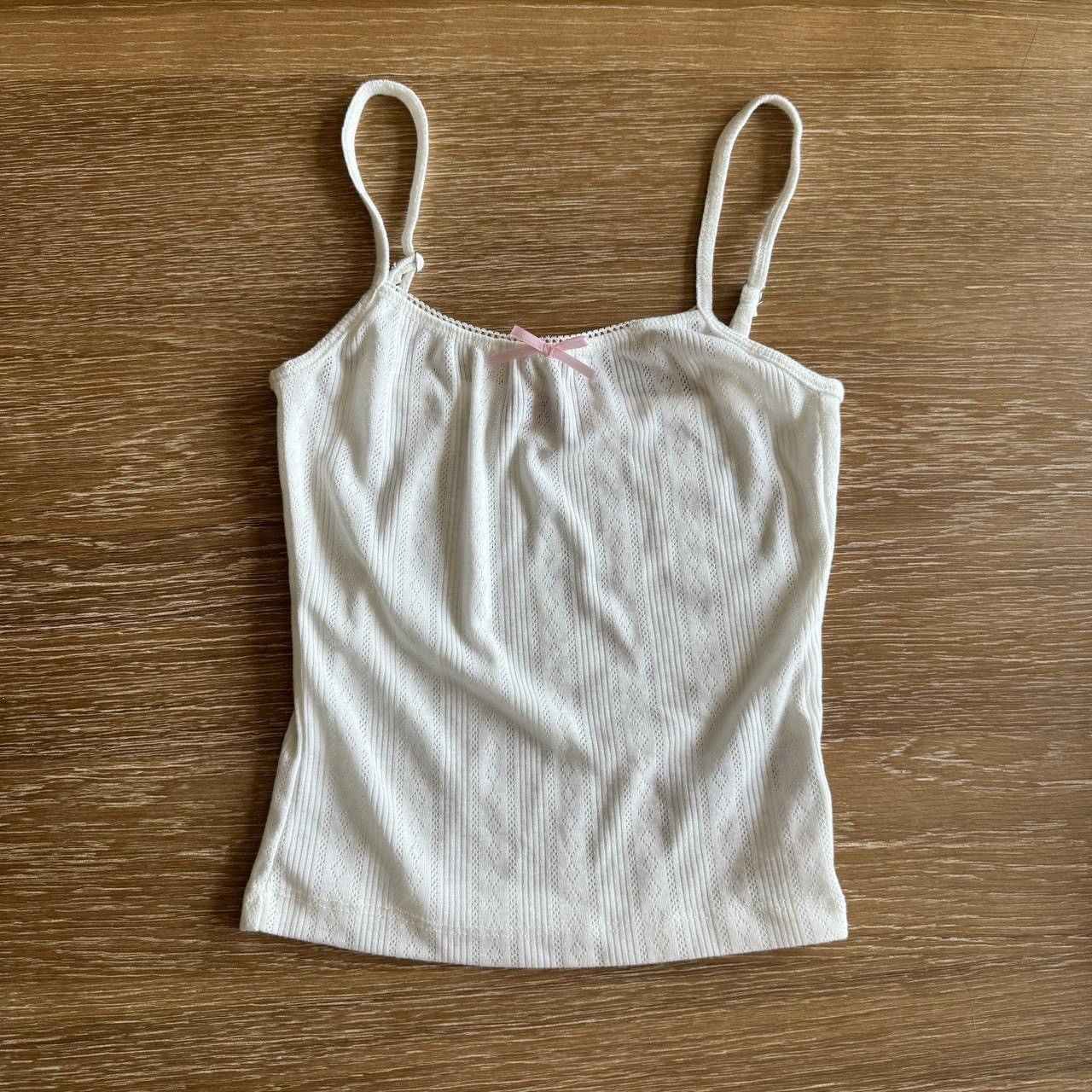 Other White tank with pink bow Size XS / US 0-2 / IT 36-38 - 1 Thumbnail