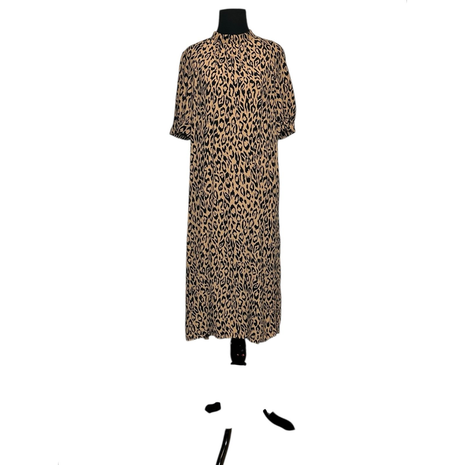 Anthropologie Anthropologie Leopard Print Short Sleeves Midi Dress size XS Size XS / US 0-2 / IT 36-38 - 11 Thumbnail