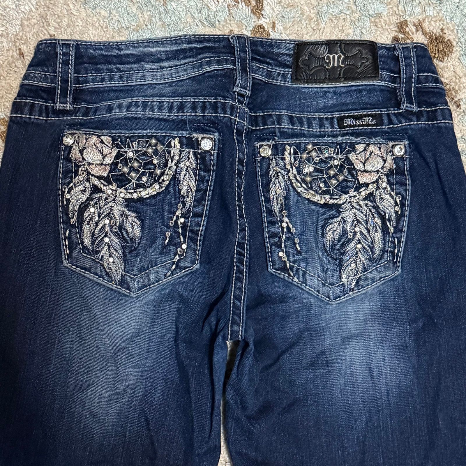 クロス miss me ミスミー ブーツカット ローライズ　y2k Vintage Miss Me Boot Cut Denim Shorts Washed Shorts Women's