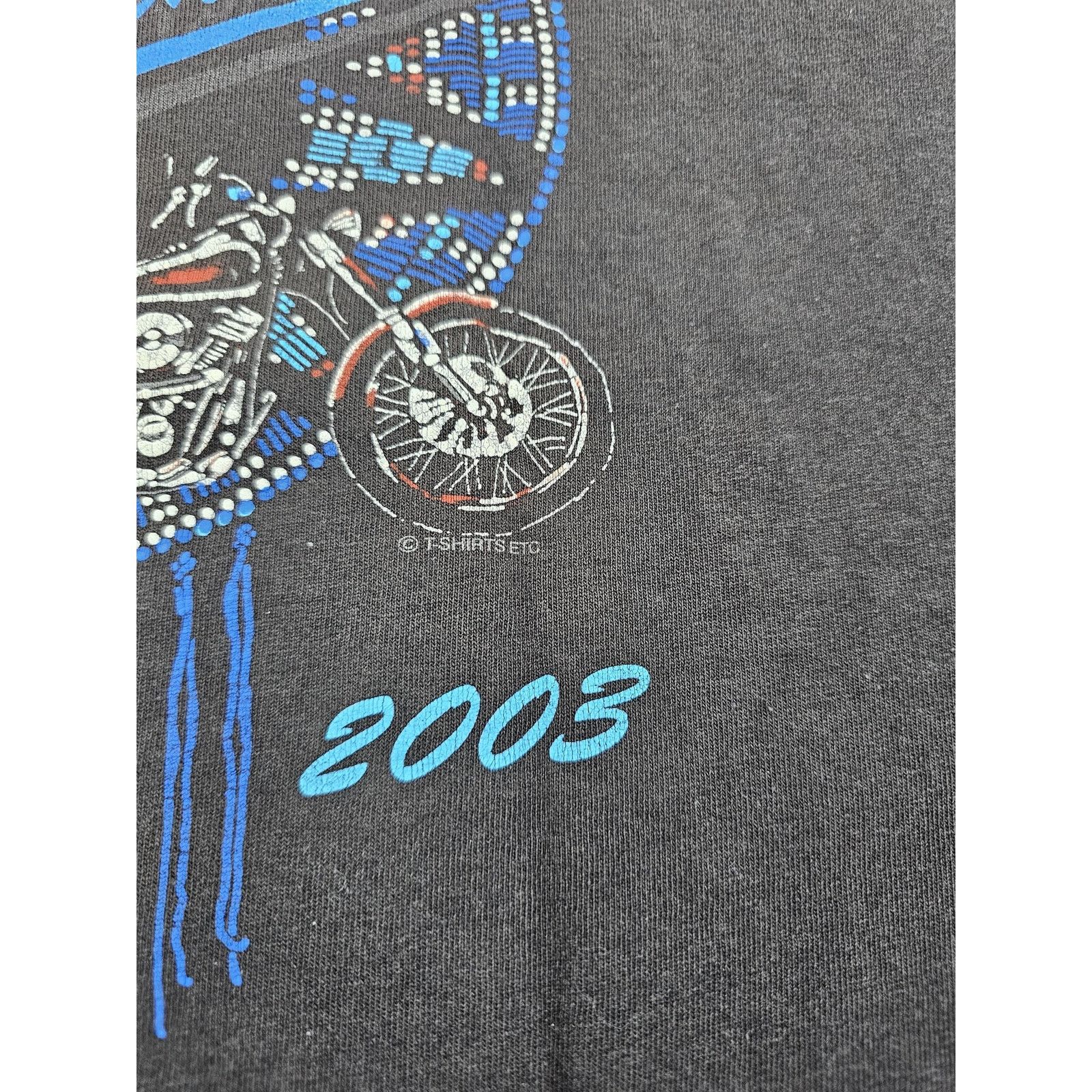 Other Vintage Sturgis 2003 Eagle Double Sided Black Blue Sz XL Size US XL / EU 56 / 4 - 6 Thumbnail
