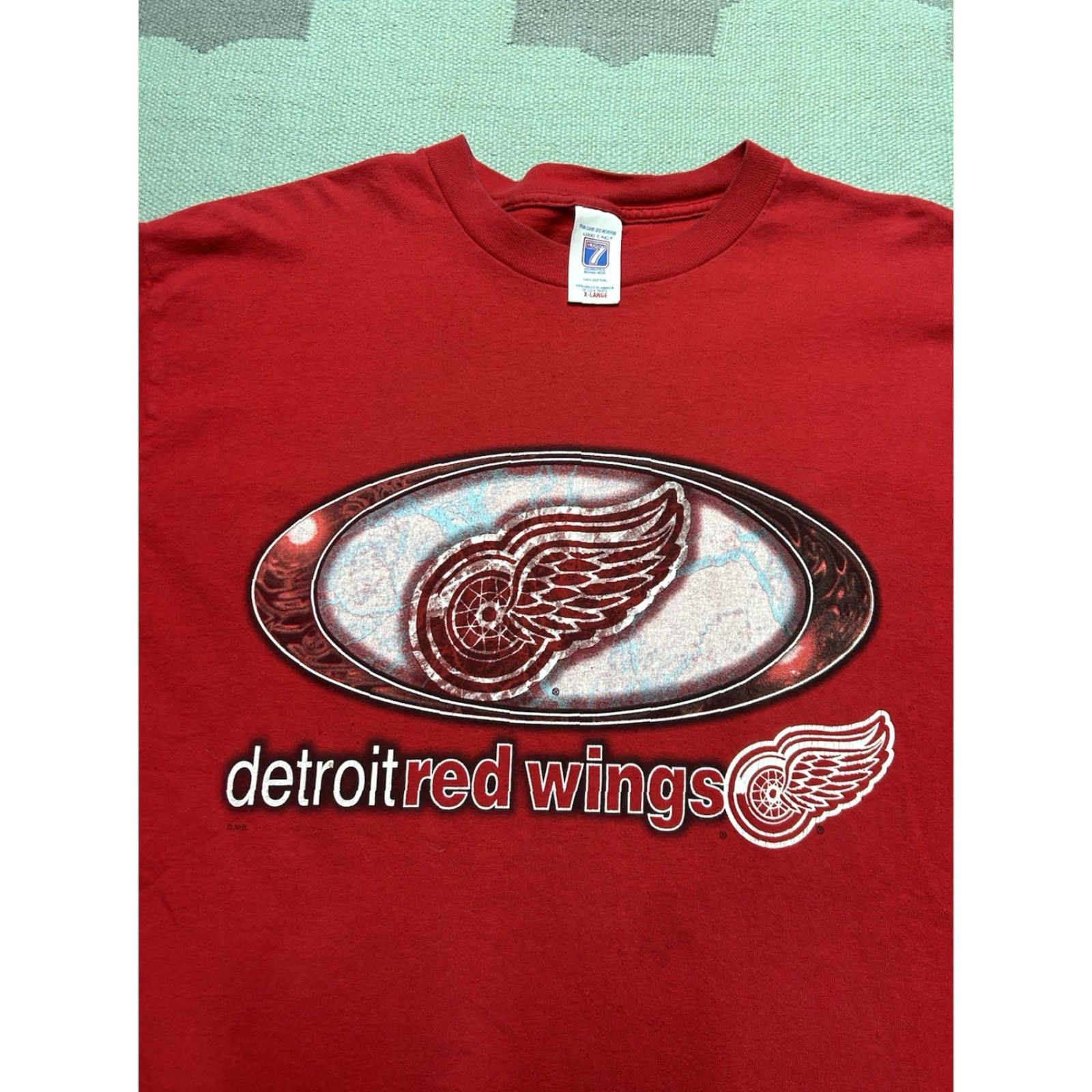 Logo 7 **Vintage 90s Logo 7 Red NHL Hockey Adult XL T-Shirt** User: **Vintage 90s Logo 7 Red Detroit Red Wings Adult XL T-Shirt** Size US XL / EU 56 / 4 - 4 Thumbnail