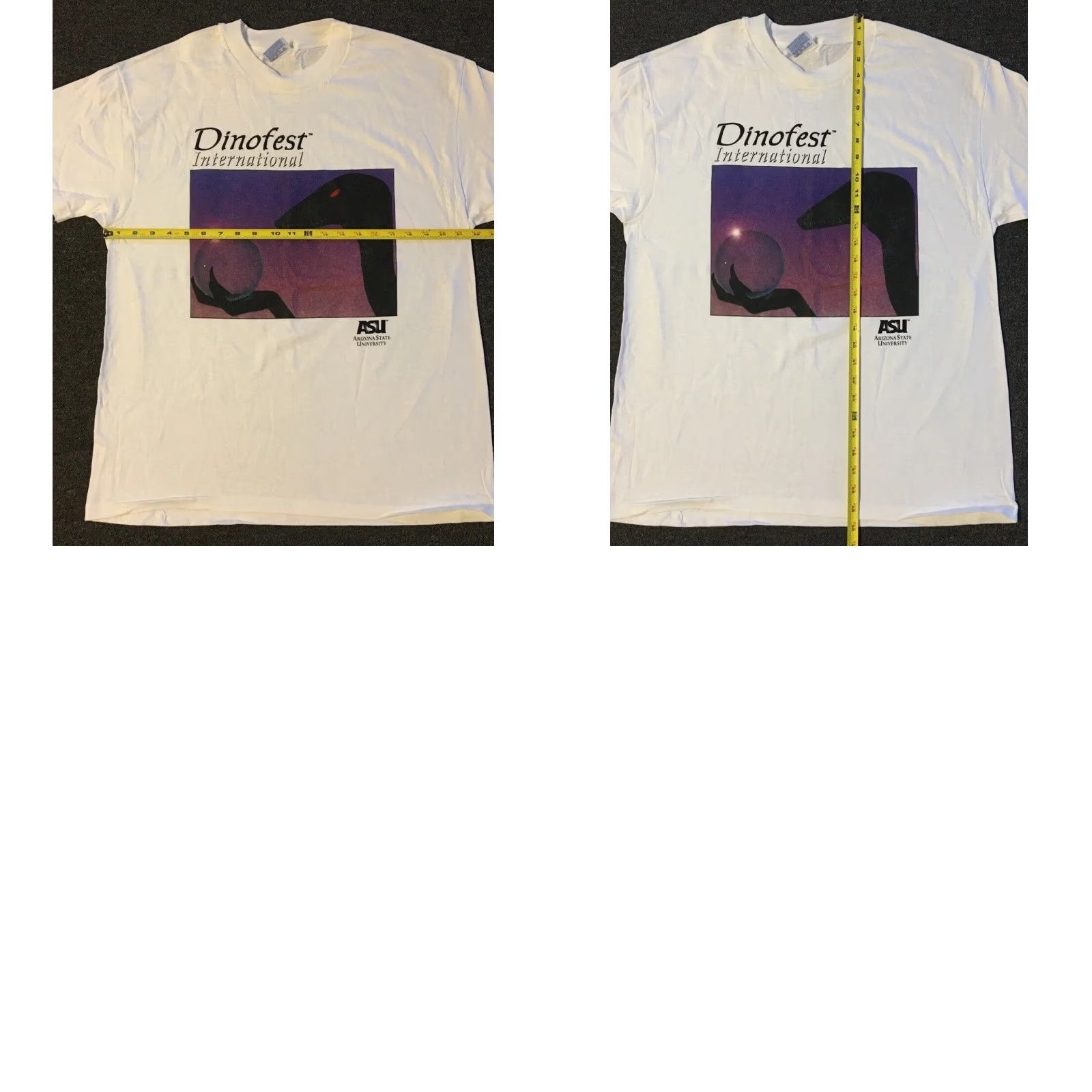 Vintage VINTAGE ASU Shirt Mens L White 90s Dinofest Dinosaurs Grunge Reptile Sun Devils Football University USA 80s 90s Size US L / EU 52-54 / 3 - 8 Thumbnail