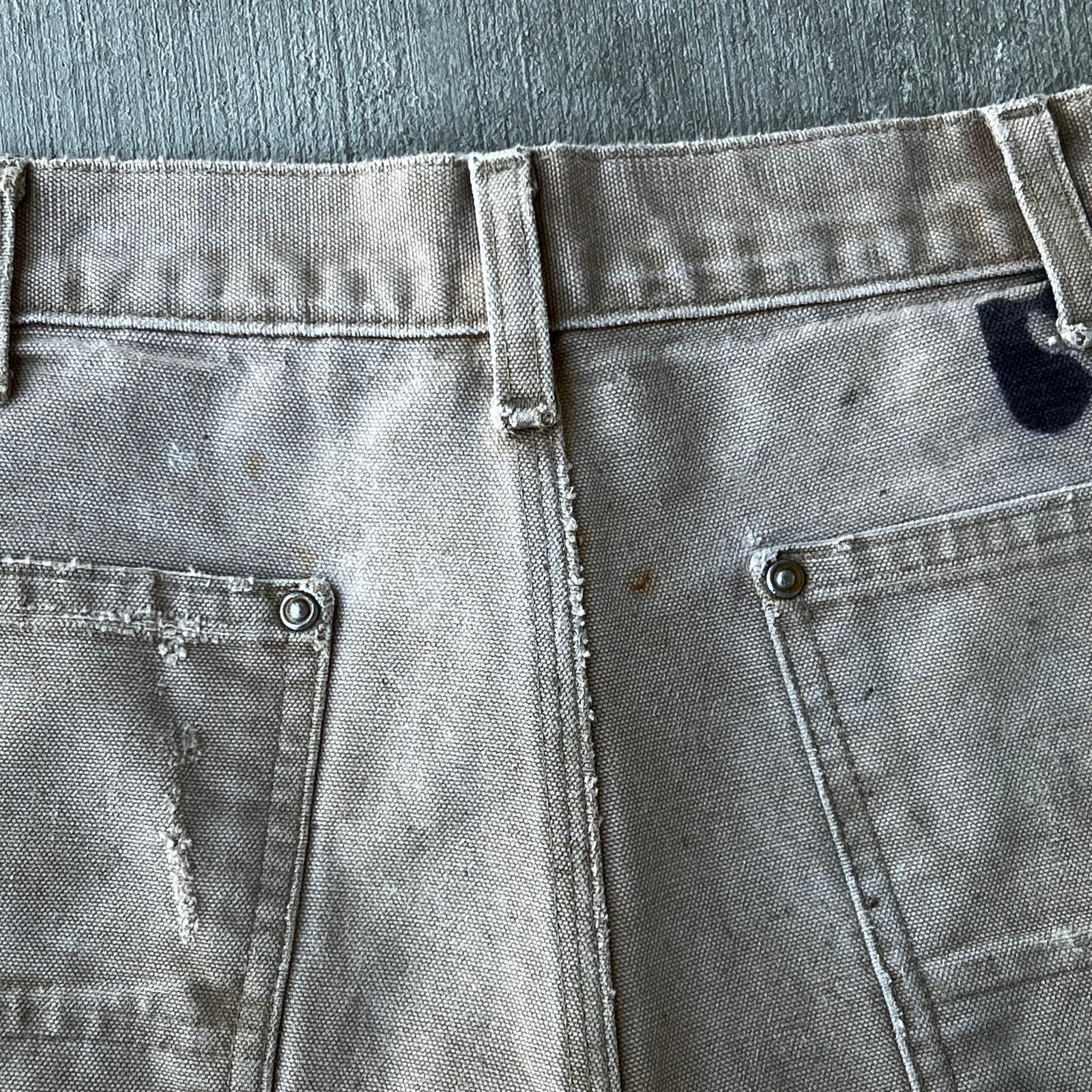 Carhartt × Vintage Carhartt faded brown double knee work wear carpenter pants Size US 33 - 13 Thumbnail
