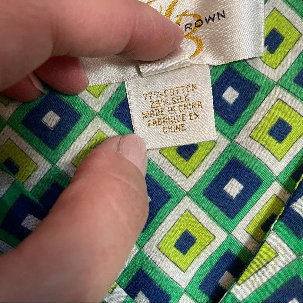 Other JB Julie Brown Cotton Silk Green Top Size M Size M / US 6-8 / IT 42-44 - 8 Thumbnail