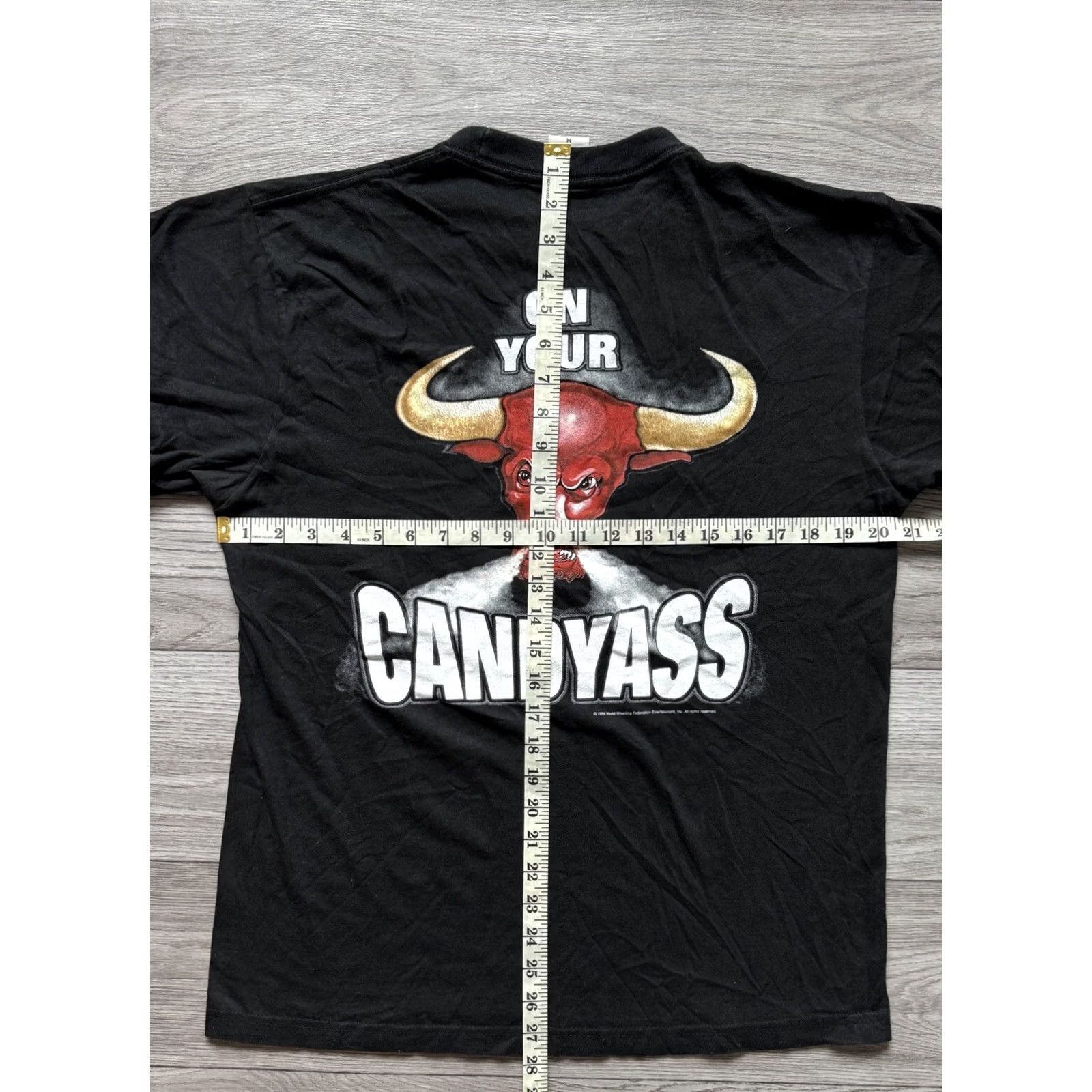 Vintage VINTAGE The Rock Black T-Shirt Mens M Layeth the Smacketh Down 1999 WWE 90s Sports Wresting Size US M / EU 48-50 / 2 - 8 Thumbnail
