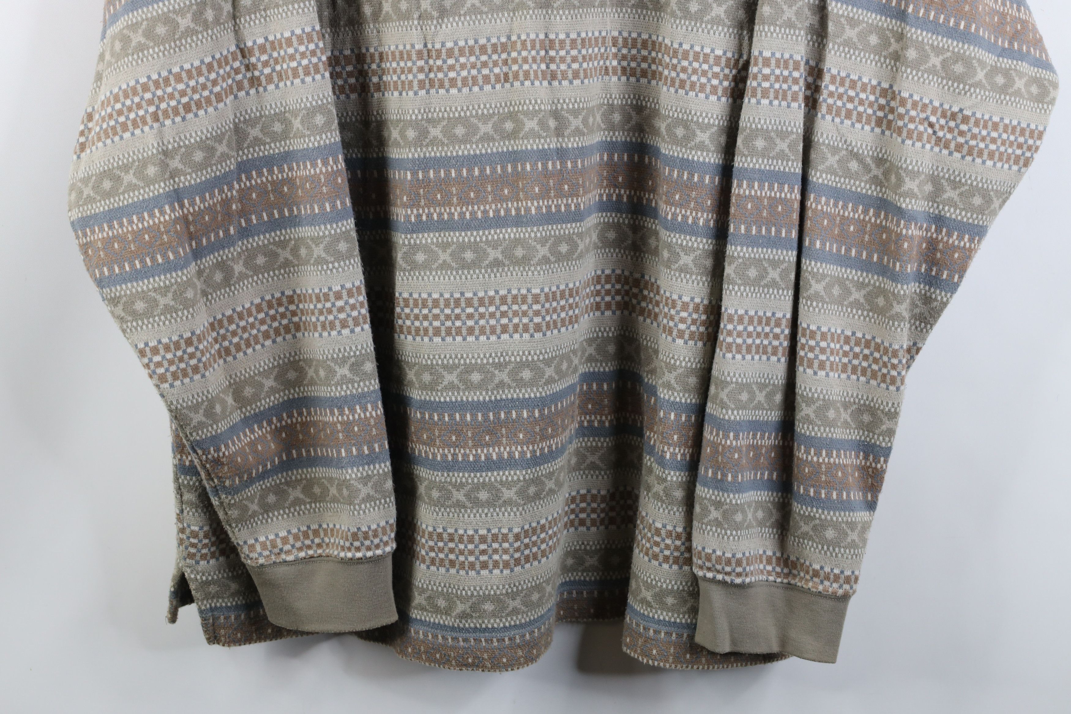 Pierre Cardin Vintage 90s Pierre Cardin Fair Isle Long Sleeve Rugby Polo Size US L / EU 52-54 / 3 - 3 Thumbnail