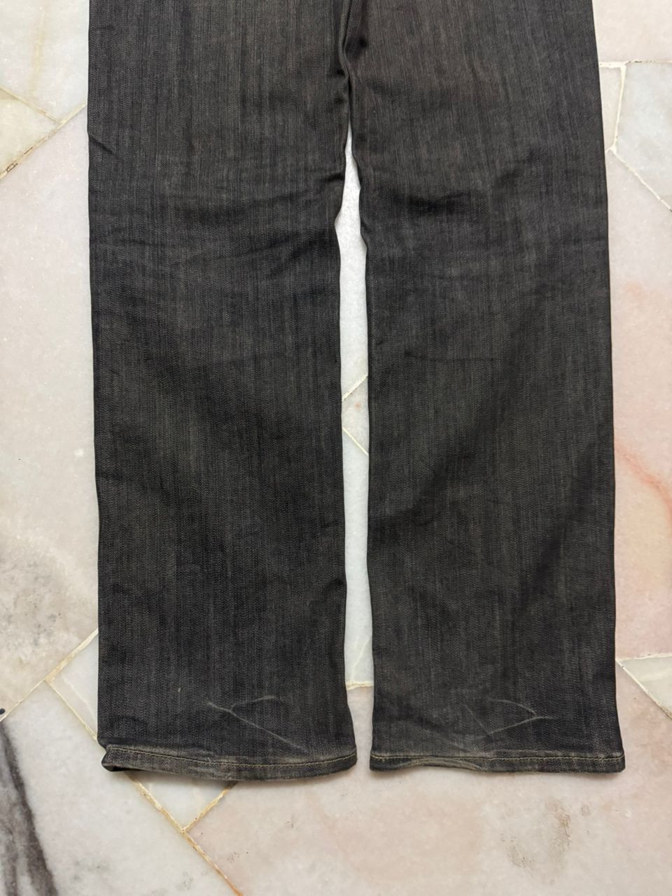 Wrangler 💥Vintage 90s Style Wrangler MudWashed Distress Dark Jeans Size US 29 - 20 Thumbnail