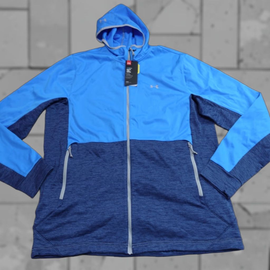 Under Armour Under Armour Jacket XL Blue ColdGear Charged Wool Full Zip Hooded Mens Size US XL / EU 56 / 4 - 1 Thumbnail