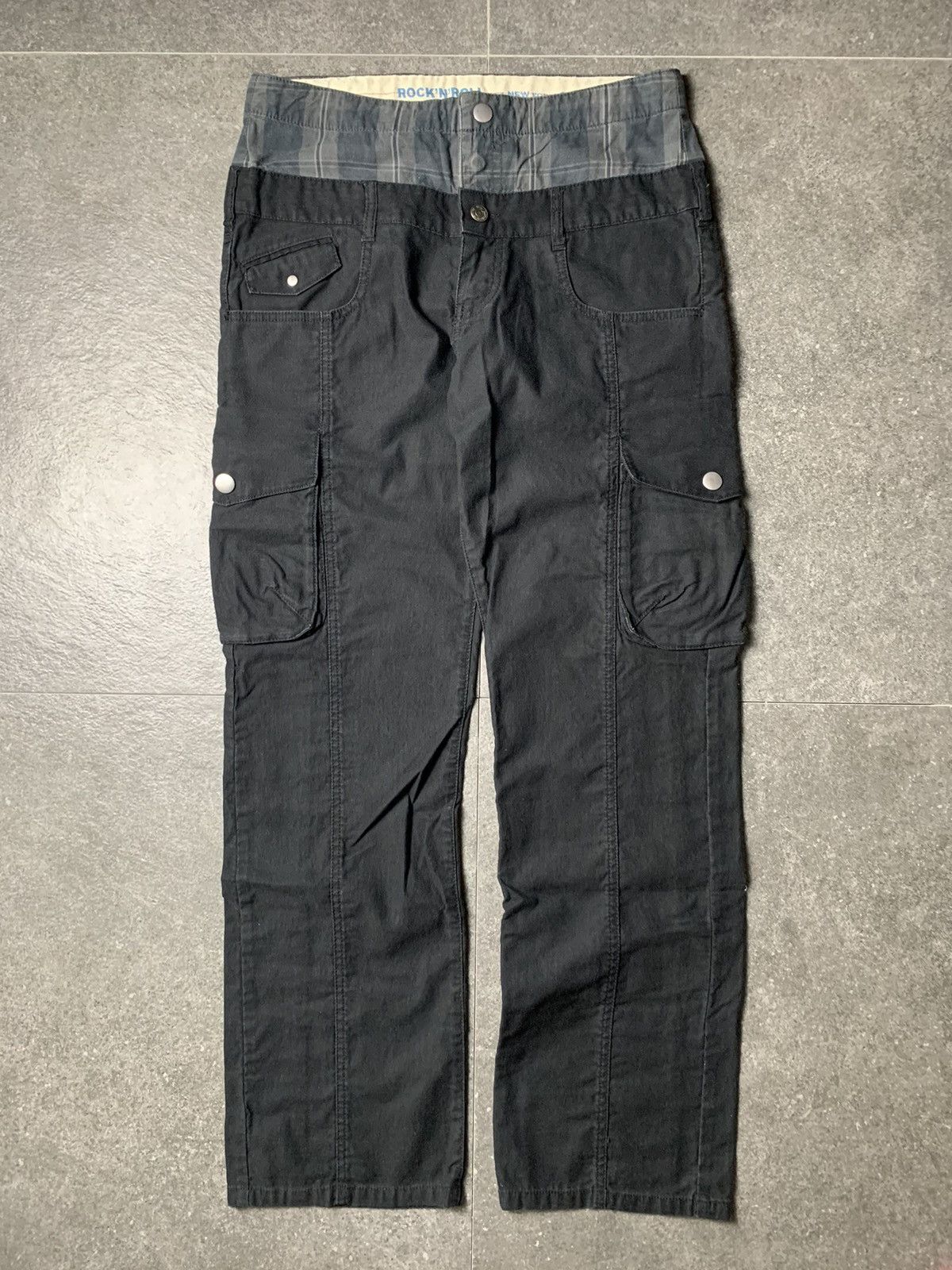 PPFM 2000s PPFM Double Waist Panelled Cargo Pants Size US 29 - 2 Thumbnail