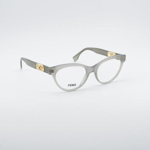 Fendi Fendi FE50066I 095 Eyeglasses Grey 53mm Cat Eye Frame Size ONE SIZE - 1 Thumbnail