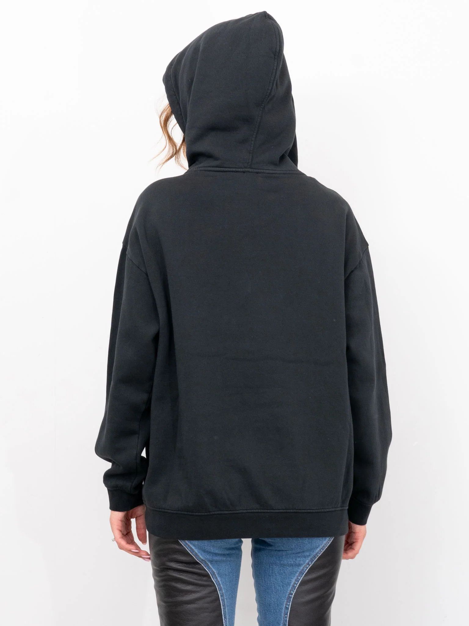 Pinko o1s22i1n0824 Oversized Hooded Sweatshirt in Black Size L / US 10 / IT 46 - 4 Thumbnail