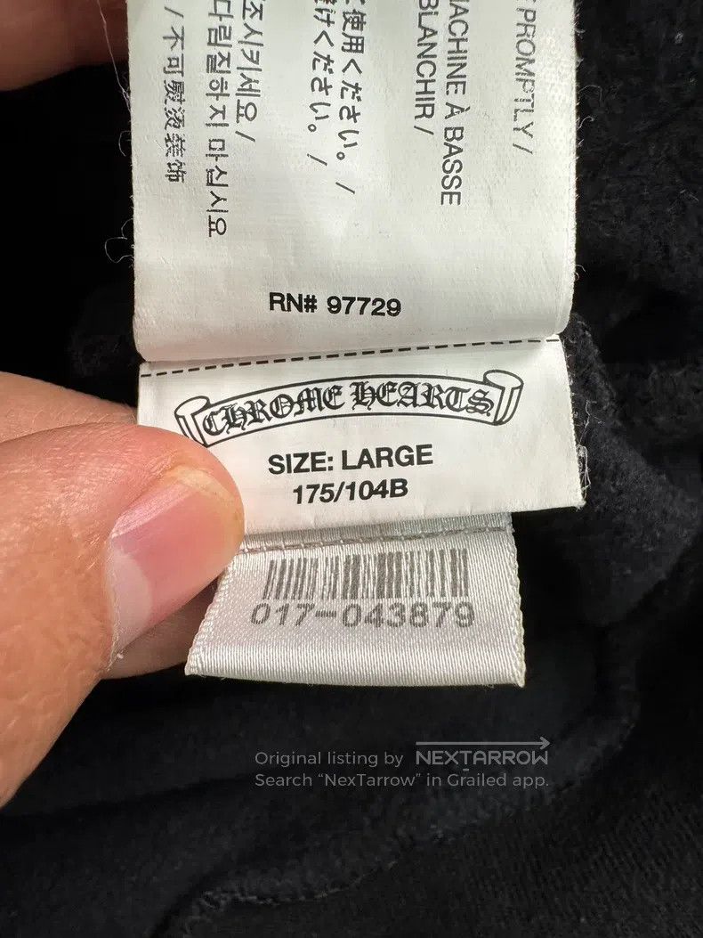 Chrome Hearts CHROME HEARTS Size L Black cross scroll behind Sanskrit zip Size US L / EU 52-54 / 3 - 9 Thumbnail