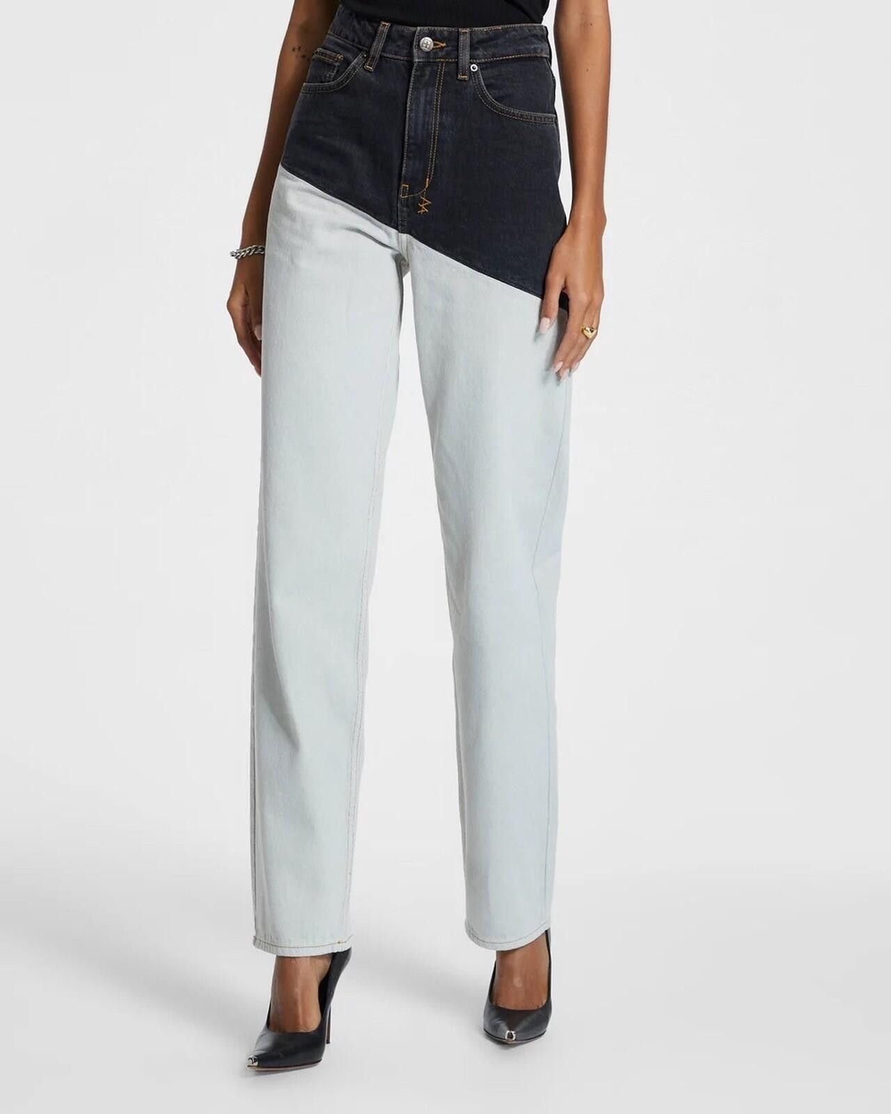 Ksubi new ksubi womens denim jean playback spliced bone black 24 6 Size 24" / US 00 / IT 34 - 2 Thumbnail