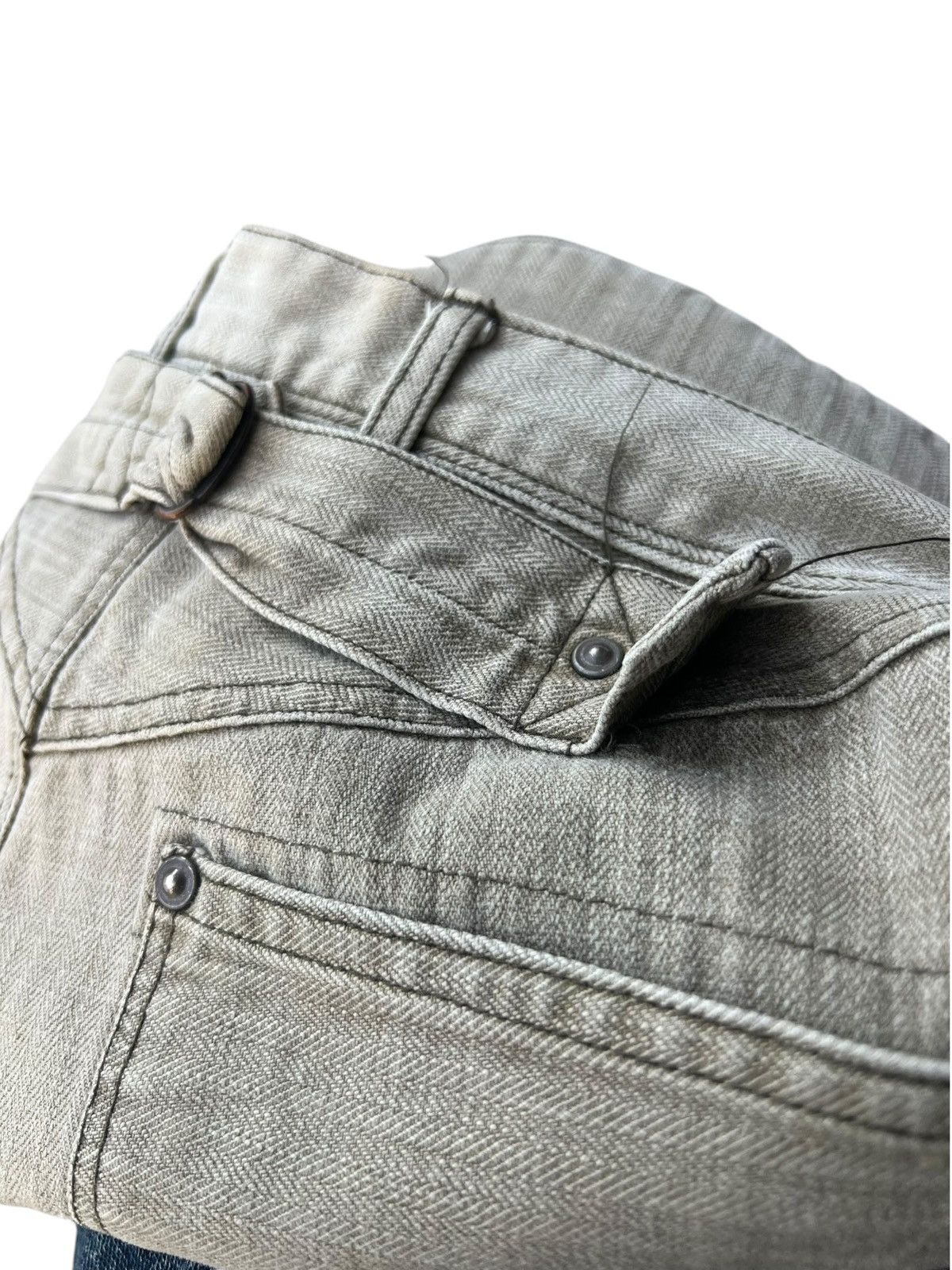 Vintage Old Betty’s Japan Fade Olive Green HBT Striped Cargo Trouser Size US 30 / EU 46 - 19 Thumbnail