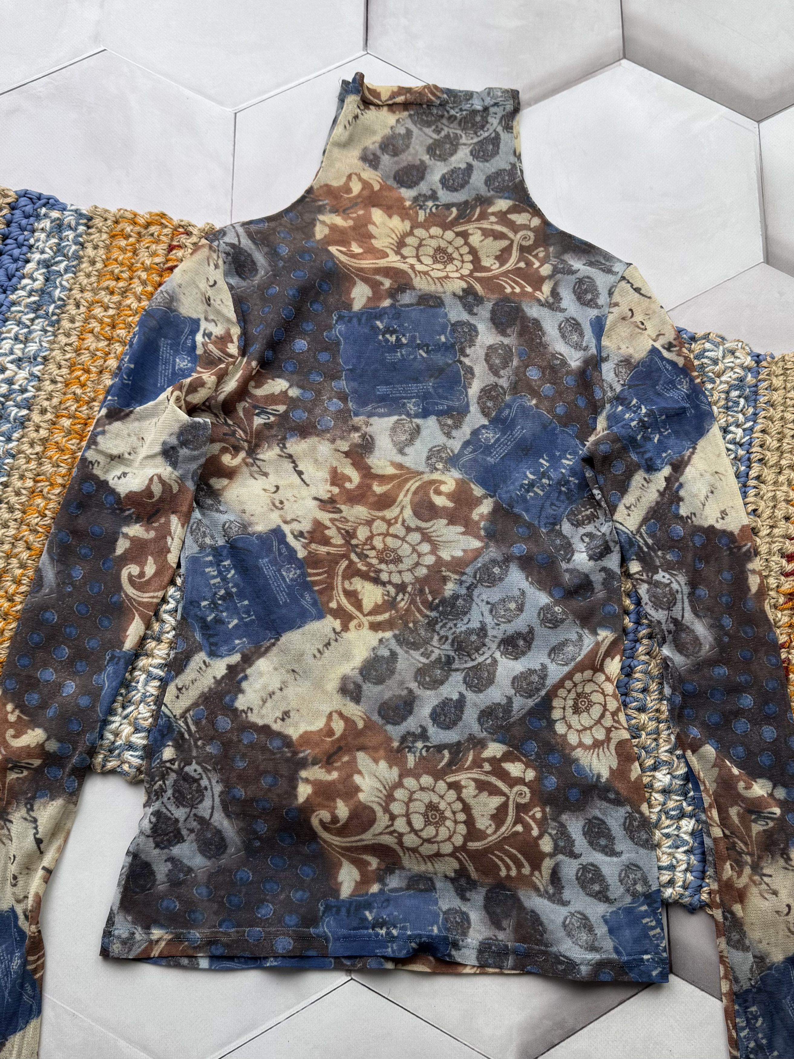 Vintage Vintage Cropped Mesh Long Sleeve Size XS / US 0-2 / IT 36-38 - 7 Thumbnail