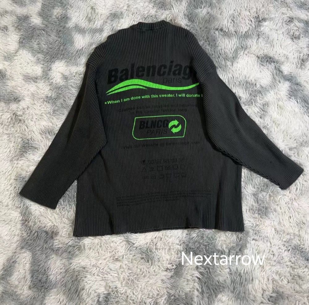 Balenciaga Balenciaga Black Eco friendly Letter Knitted 2410-Nextarrow Size US S / EU 44-46 / 1 - 2 Thumbnail