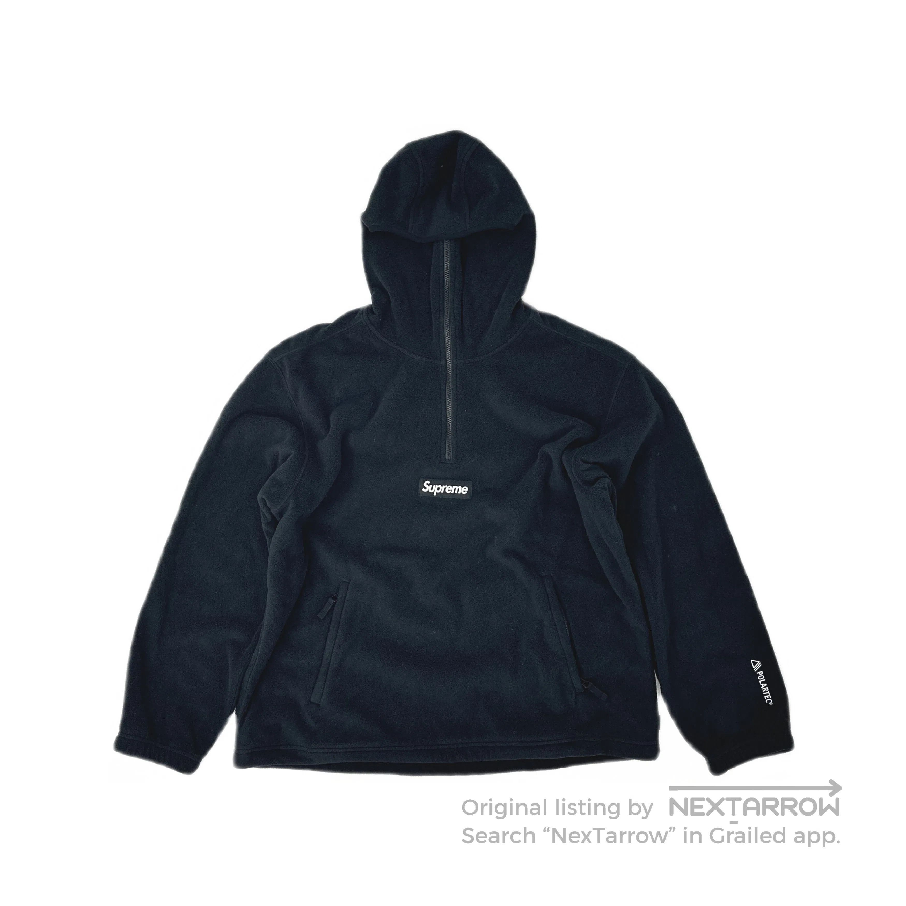 Streetwear × Supreme Supreme Half Zip Sweatshirt “Equipé” Black