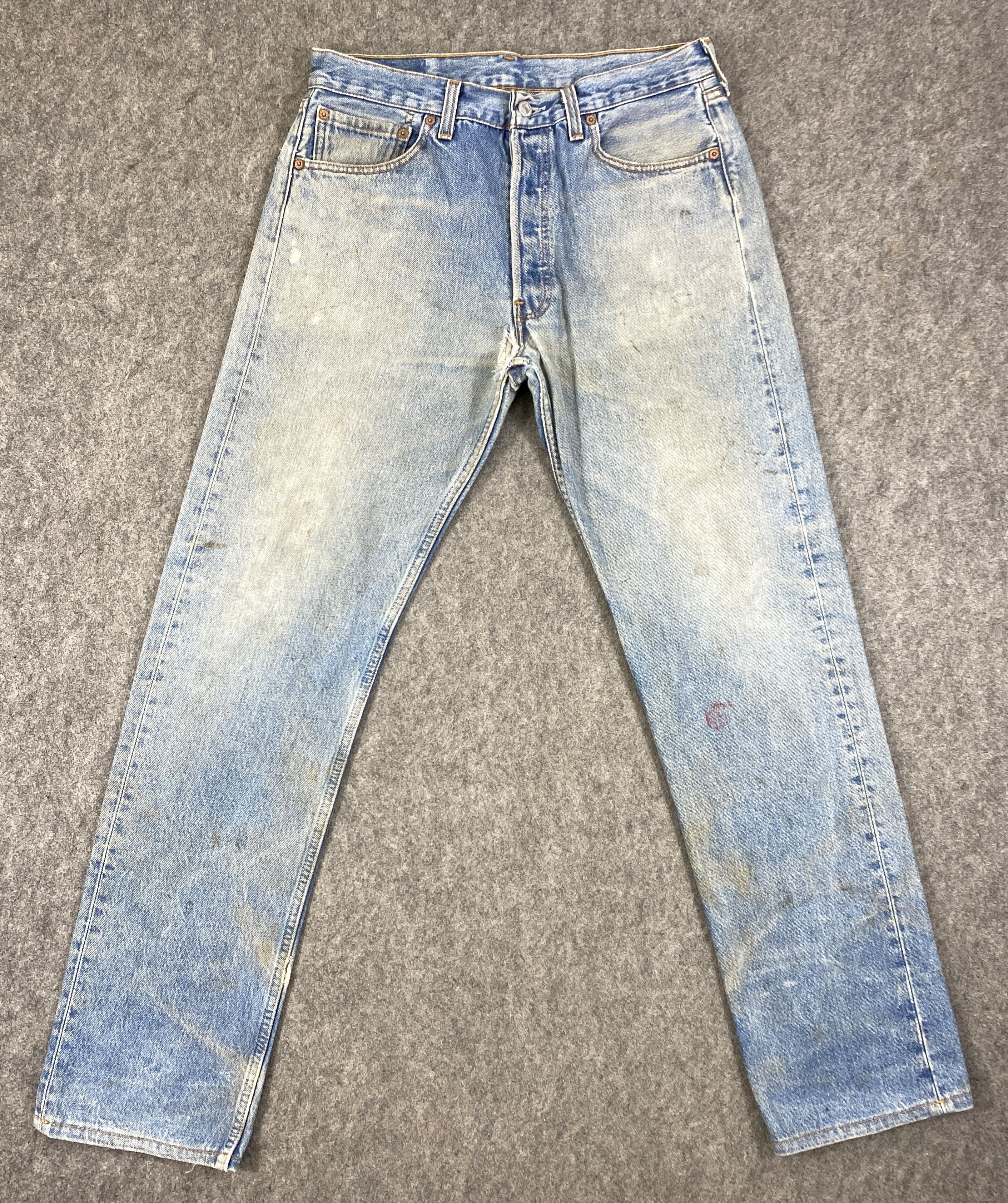 Japanese Brand Faded Blue Vintage Levis 501 USA Jeans 31x32 - JN3185 Size US 31 - 1 Thumbnail