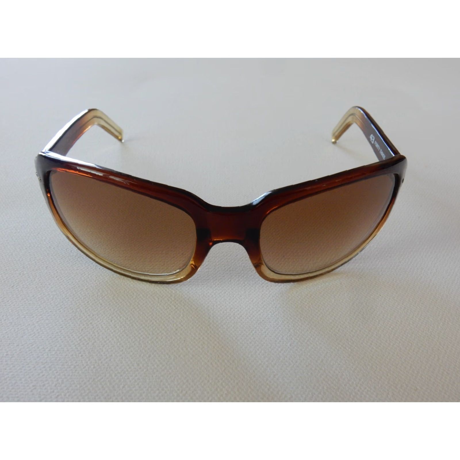 Vintage VINTAGE Spy+ Sunglasses 43mm Wrap Men Brown 021C Size ONE SIZE - 2 Thumbnail