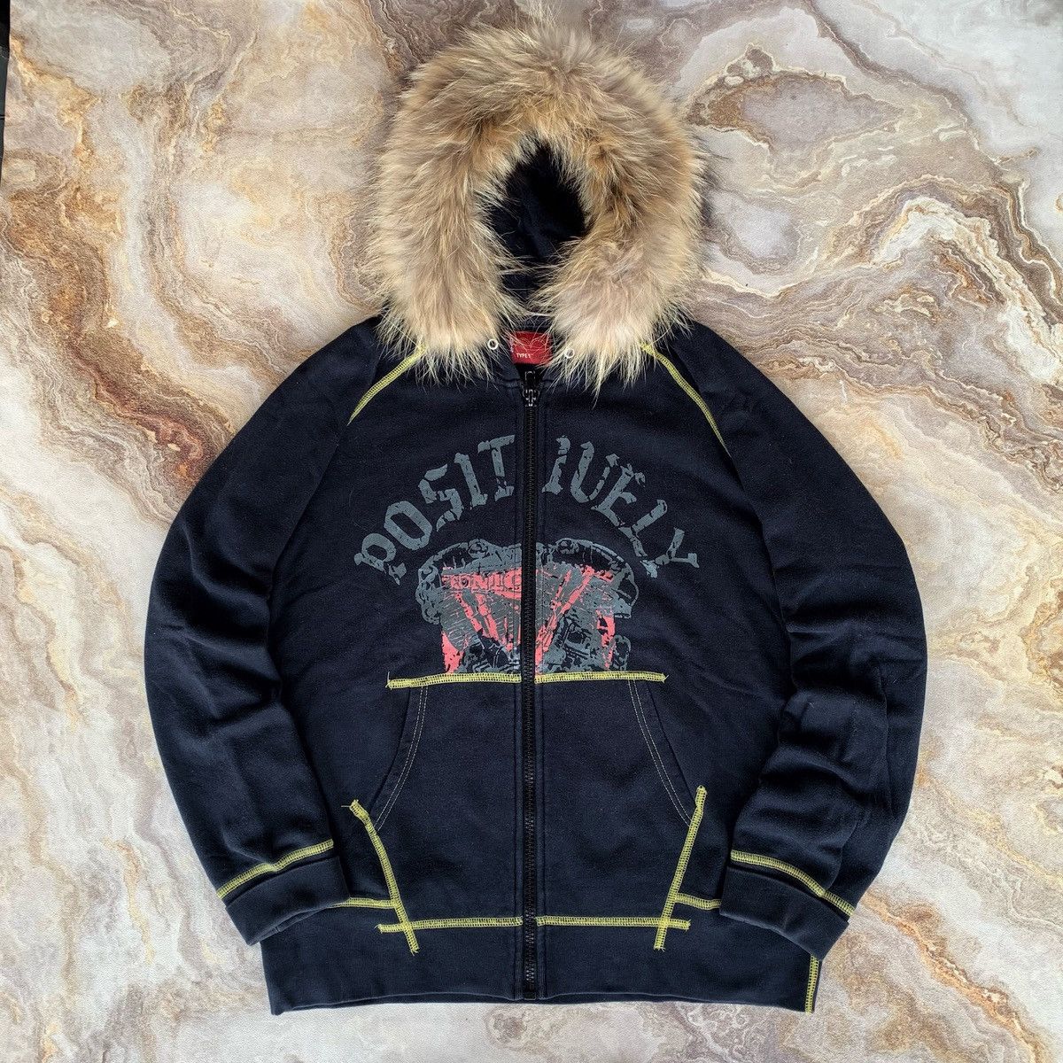 Levi's Vintage Clothing Vtg Levi's Fur Zipper Hoodie Punk Lgb Grunge Vkeii Style Size US L / EU 52-54 / 3 - 14 Thumbnail