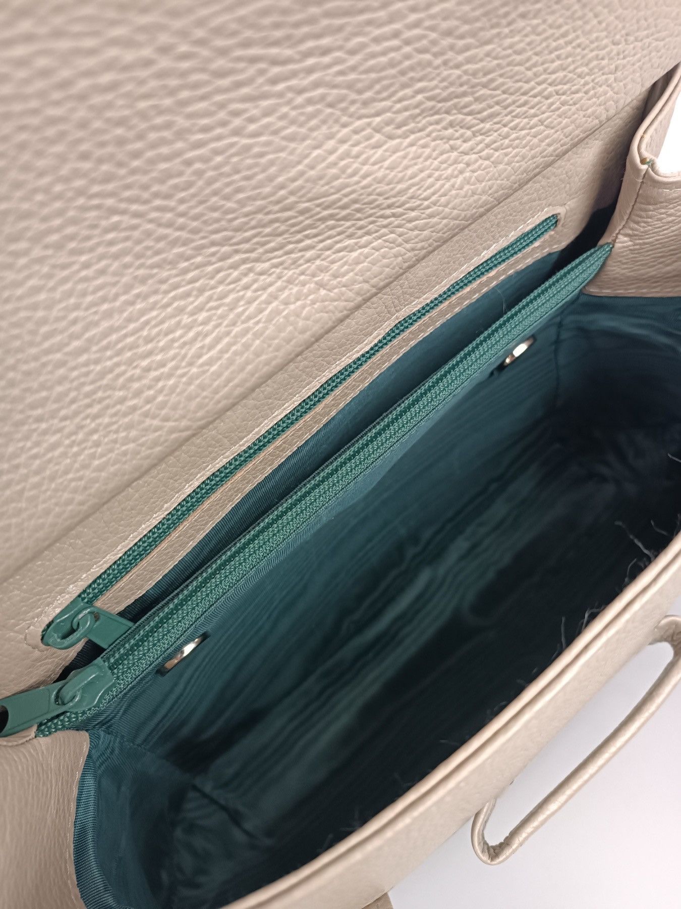Genuine Leather R.Horn Wien Women's Beige Leather Shoulder Bag Size ONE SIZE - 9 Thumbnail