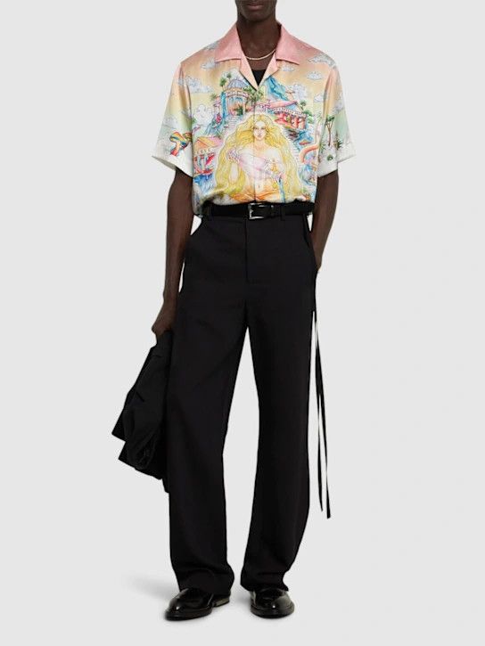 Casablanca o1lsvrm0425 Short Sleeve Silk Shirt in Multicolor Size US M / EU 48-50 / 2 - 2 Thumbnail