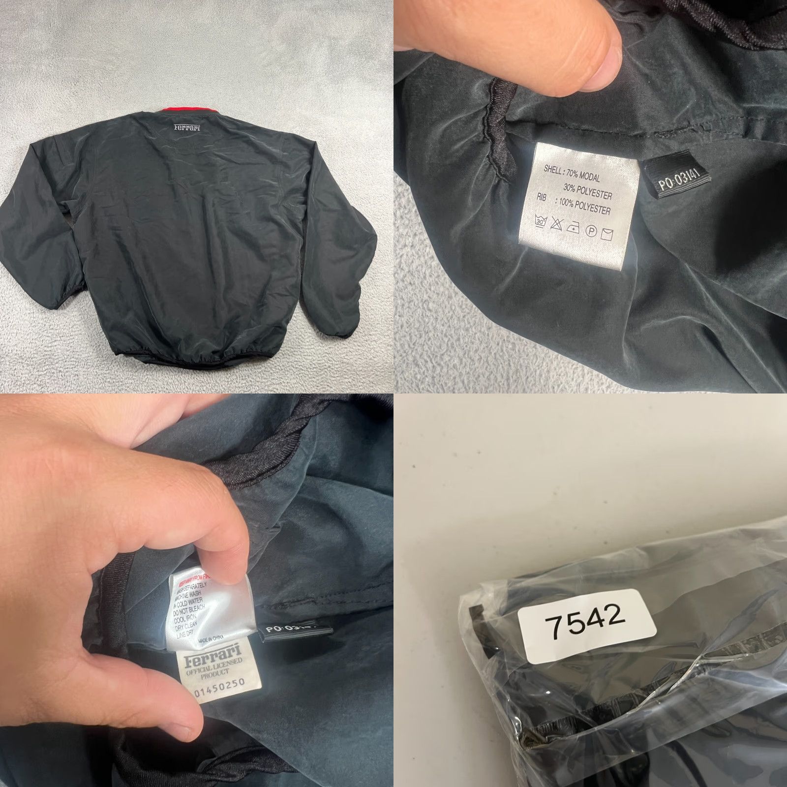 Ferrari VINTAGE Ferrari Racing Jacket Black Windbreaker Men’s XL 1994 Modal Size US XL / EU 56 / 4 - 8 Thumbnail