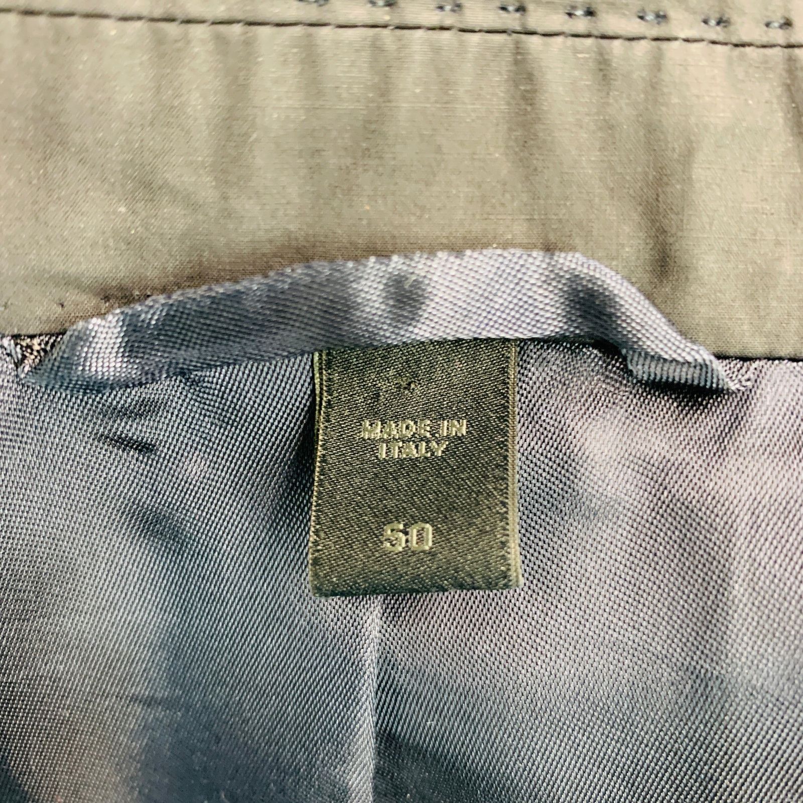 Burberry Prorsum BURBERRY PRORSUM Size 40 Black Coated Cotton Sport Coat Size 40R - 7 Thumbnail