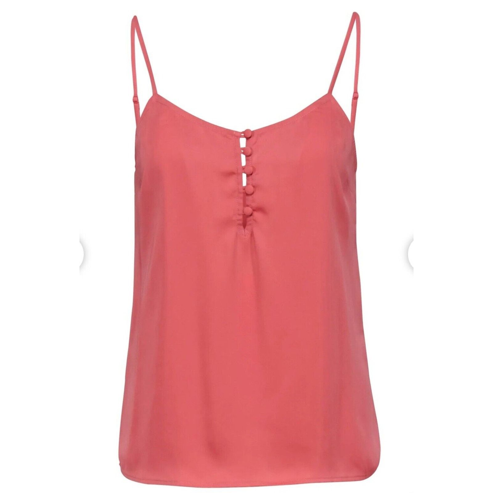 Other L'Academie Peach 5-Button Loop Tank Adj Straps Cami Top L Size L / US 10 / IT 46 - 14 Thumbnail
