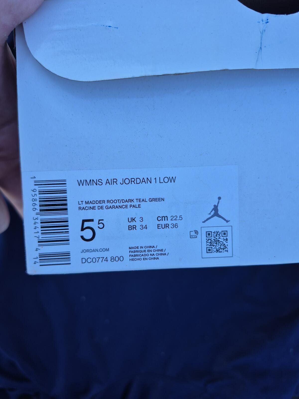 Jordan Brand Air Jordan 1 Low trainers in pink and dark teal Size 5.5 W Size US 5.5 / IT 35.5 - 2 Thumbnail