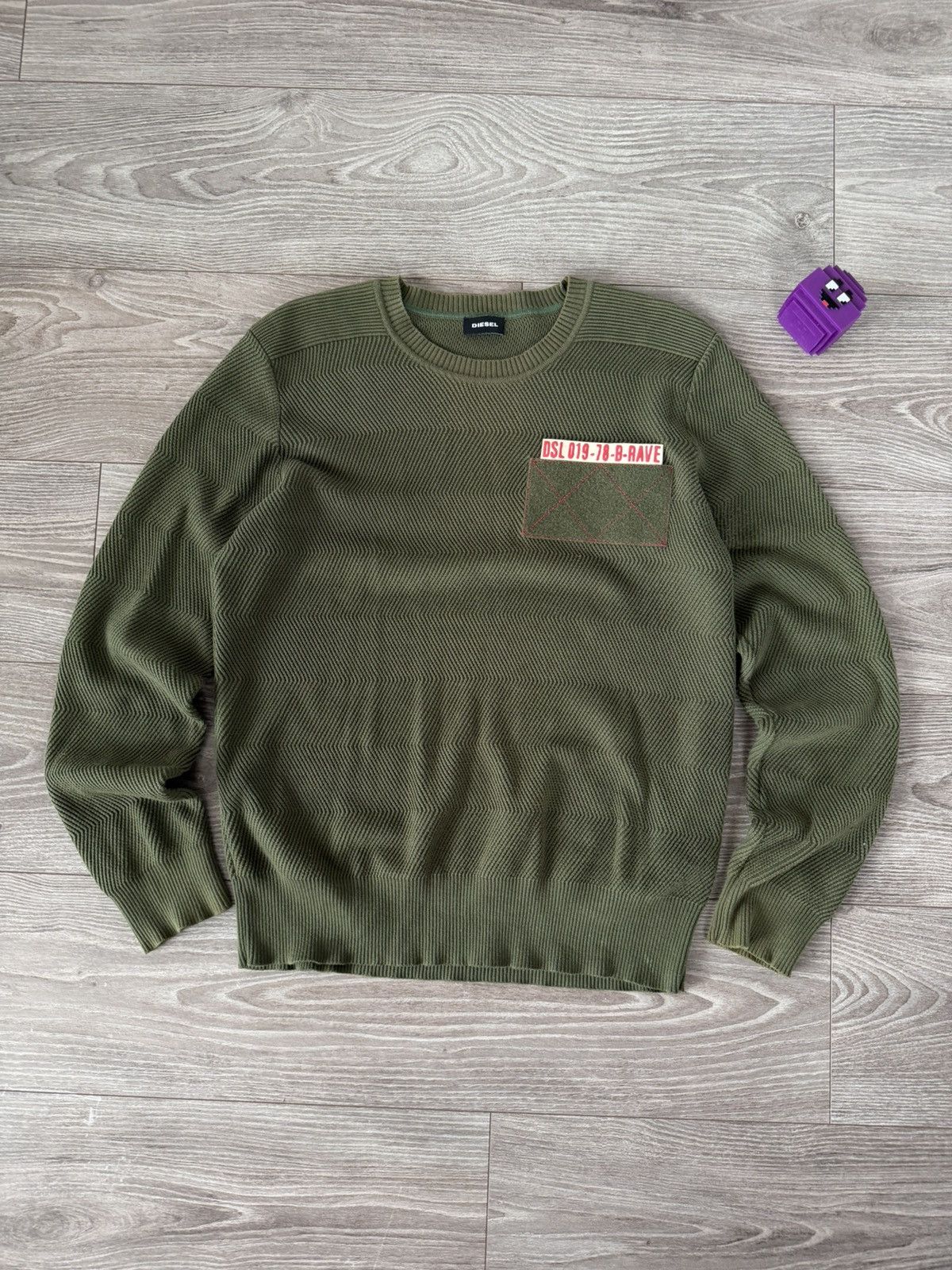 Diesel Archival Avant Garde Diesel Italy Made Military Knit Sweater Size US M / EU 48-50 / 2 - 4 Thumbnail