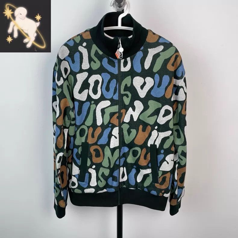Louis Vuitton Louis Vuitton Knit Jacket with Full Logo in Dark Green Bul Size US S / EU 44-46 / 1 - 1 Thumbnail