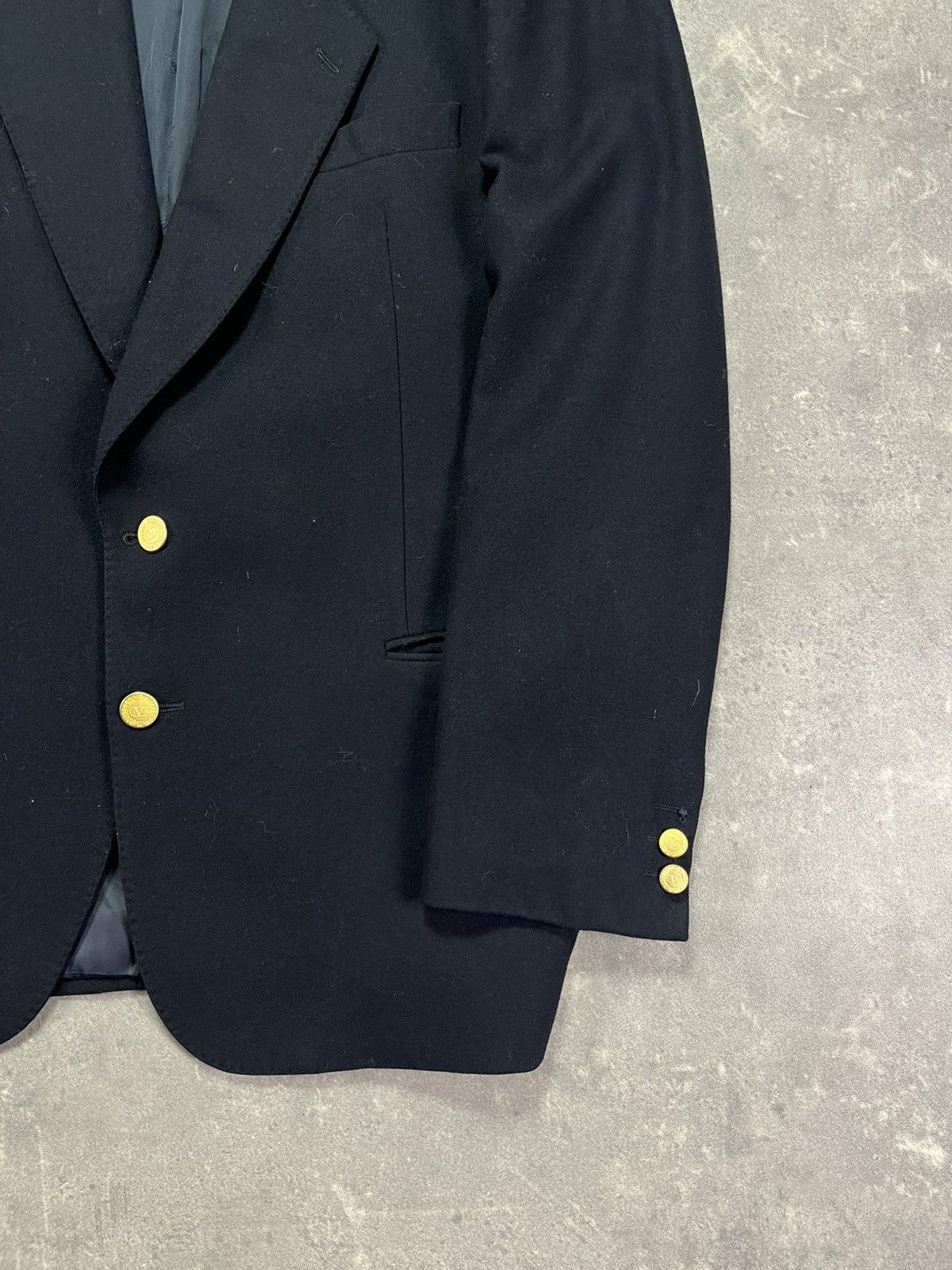 Valentino 90s Valentino Garavani Uomo Gold Buttons Blazer Jacket 52 Size 42R - 6 Thumbnail