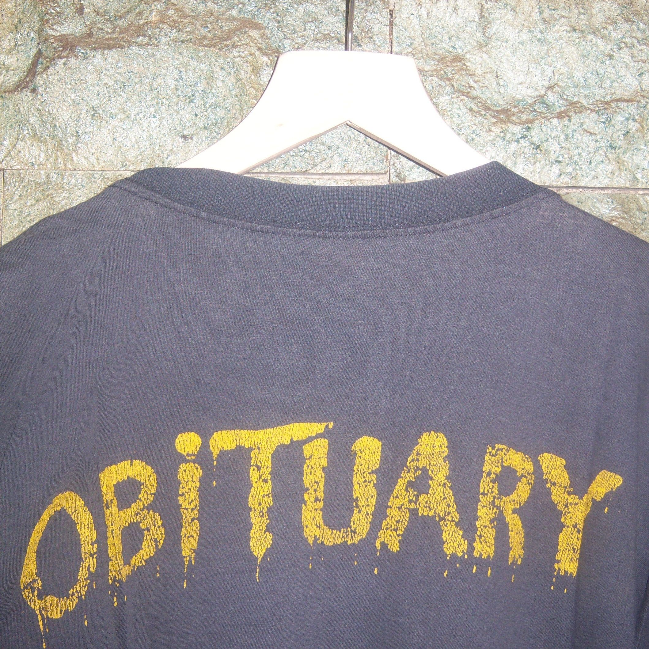 Band Tees × Vintage 90s Obituary Cause Of Death Europe Size US L / EU 52-54 / 3 - 18 Thumbnail