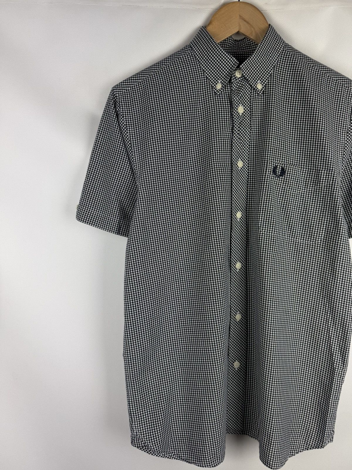 Fred Perry Fred Perry Men’s Shorts Sleeve Checked Button Up Shirt Size US S / EU 44-46 / 1 - 2 Thumbnail
