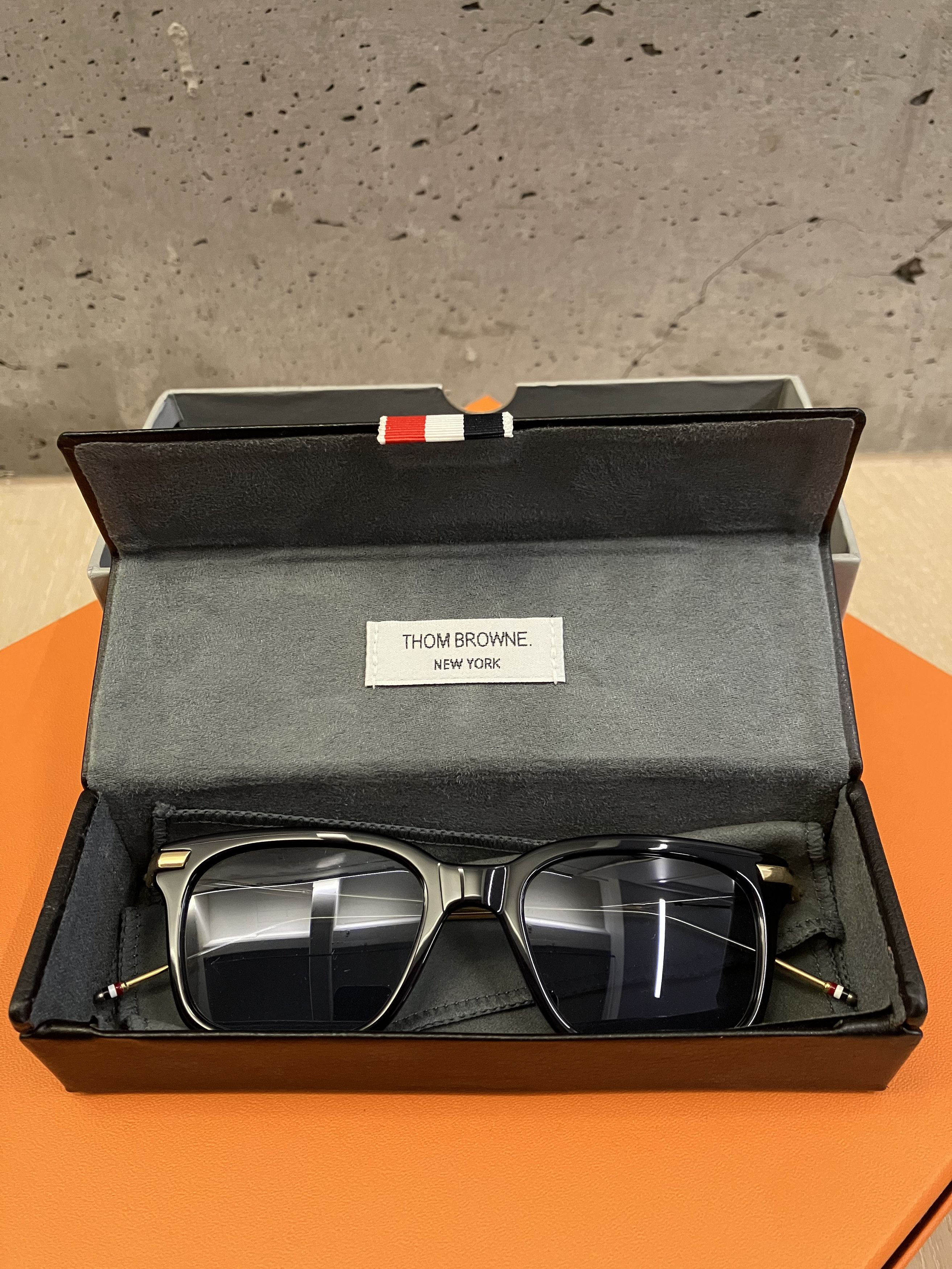 Thom Browne Thom Browne - TB-701 sunglasses (D-T-NVY-GLD-49) | Grailed