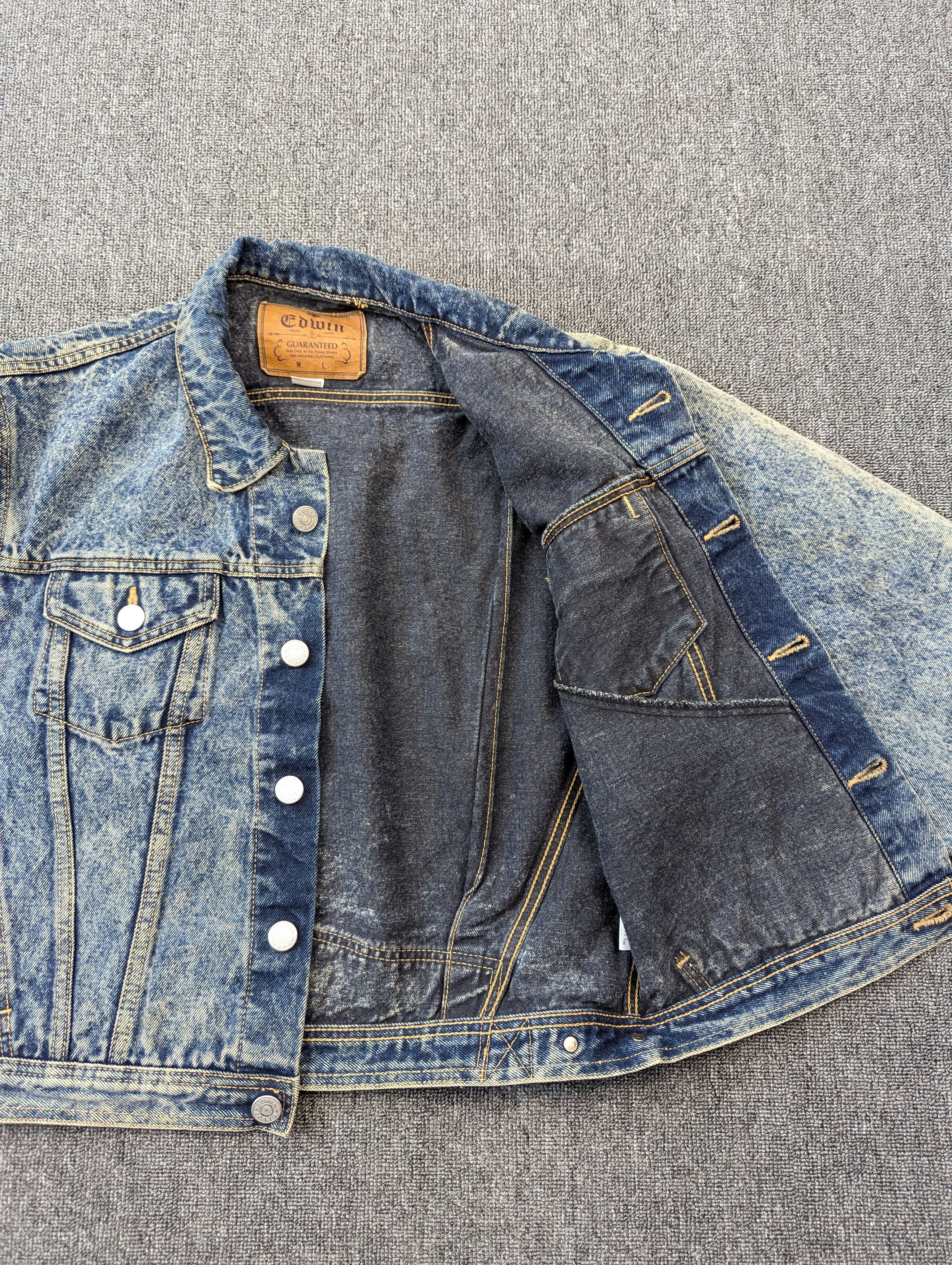 Edwin Vintage Edwin Acid Wash Denim Jacket Size US S / EU 44-46 / 1 - 13 Thumbnail