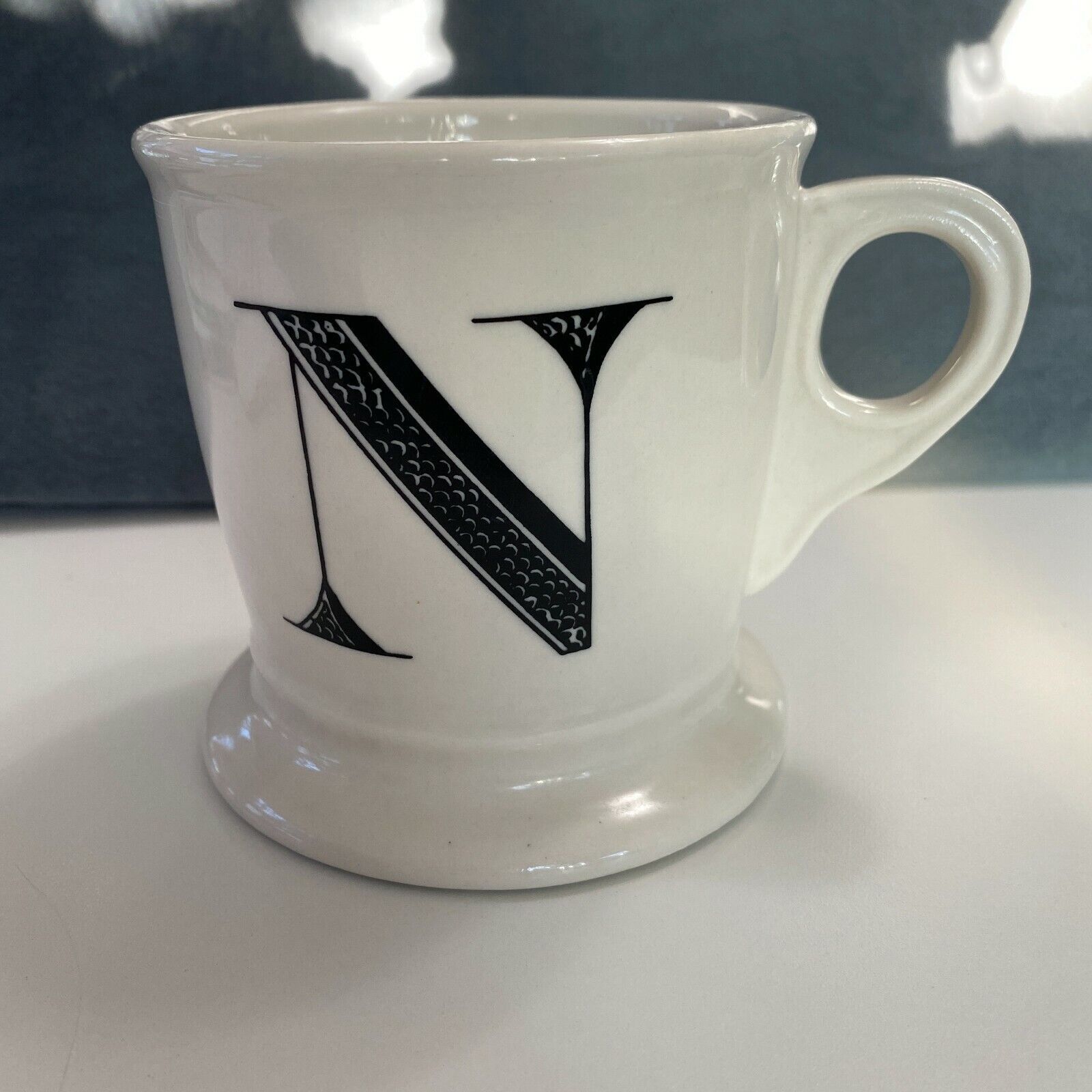 Anthropologie Anthropologie Monogram N Mug Cup Black Boho Striped Size ONE SIZE - 7 Thumbnail