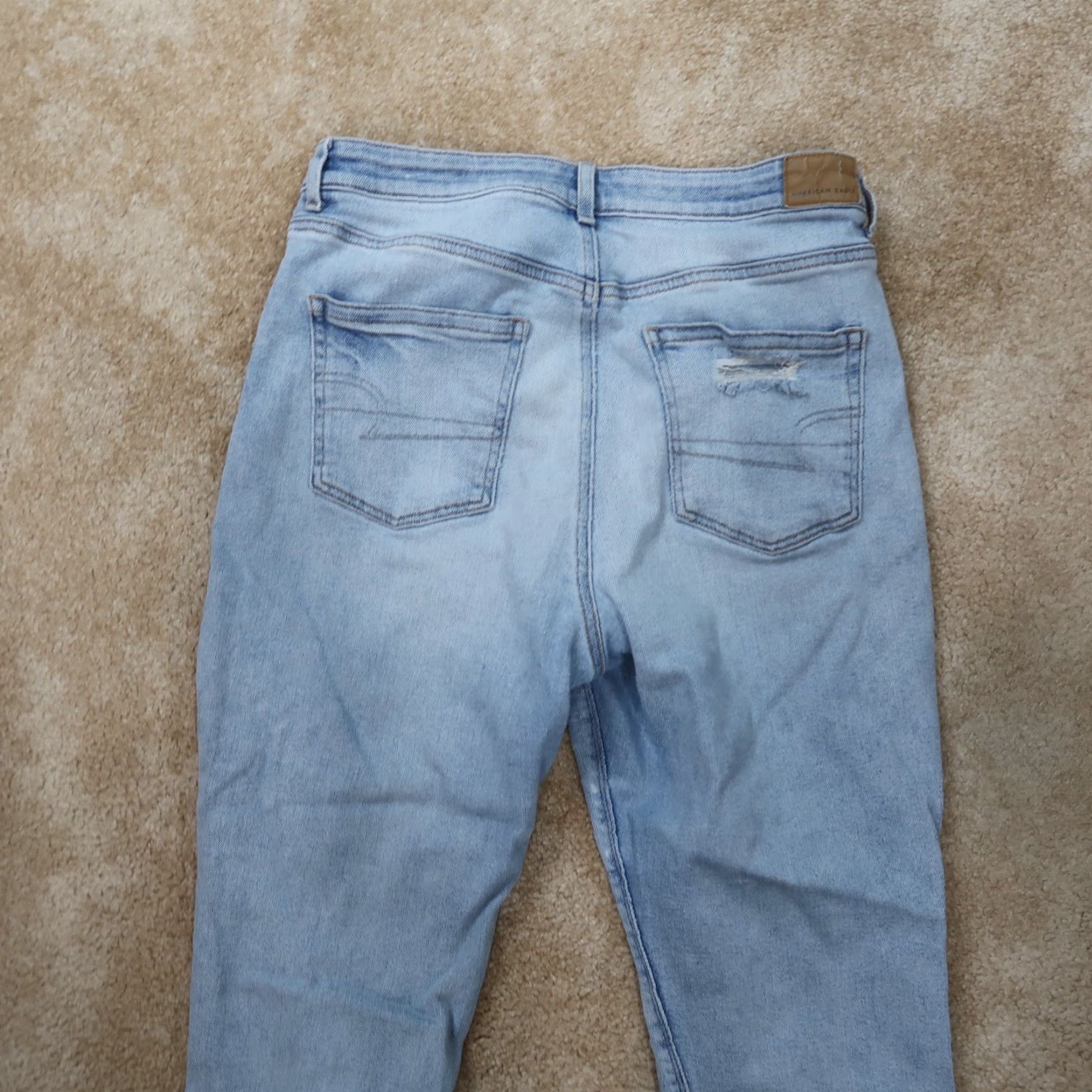 American Eagle Outfitters American Eagle Mom Jeans Women's 8 Blue Denim High Rise Ripped Size 30" / US 8 / IT 44 - 7 Thumbnail