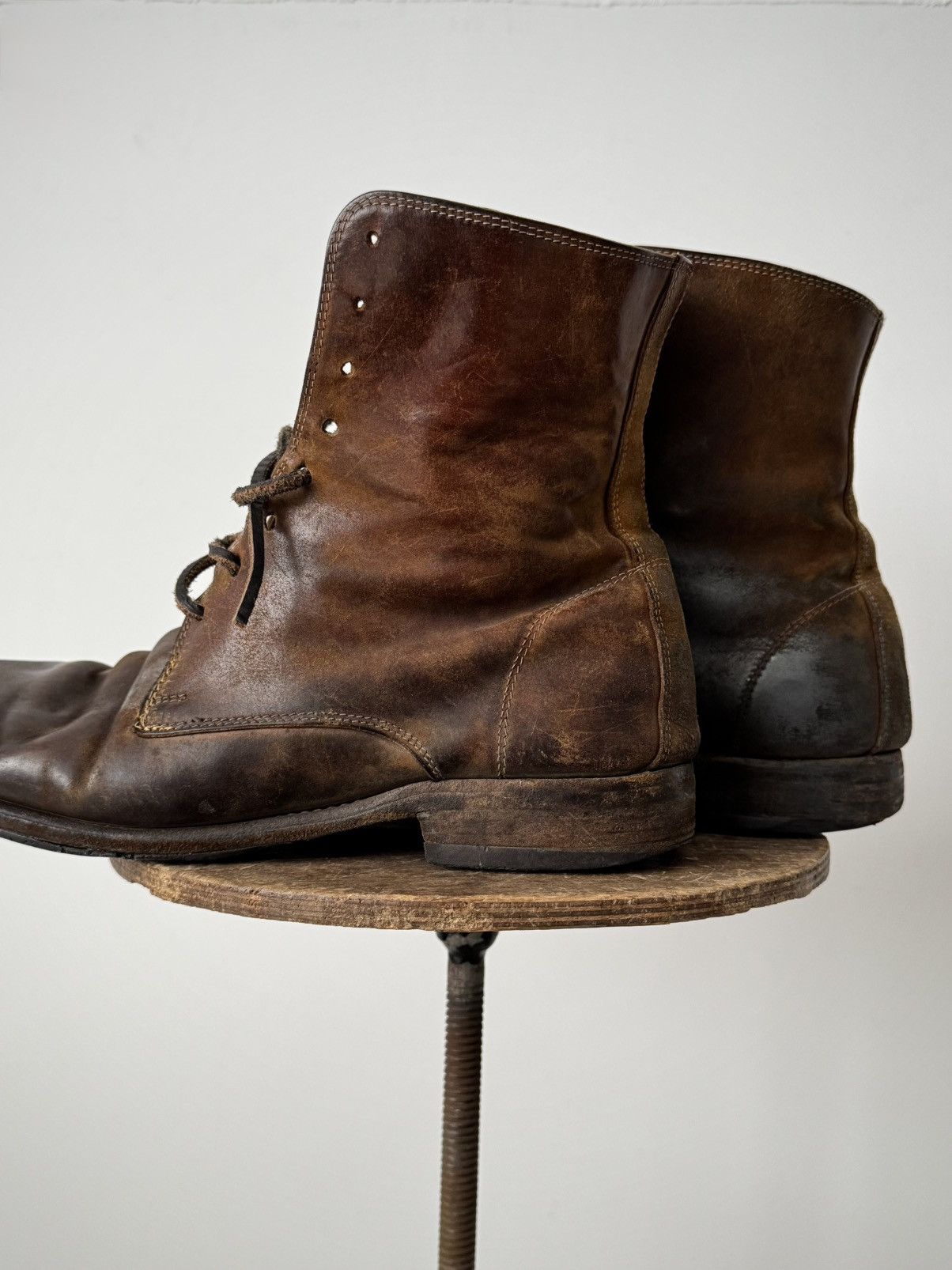 Guidi Guidi '795' Horse Ankle Brown Leather Boots Size US 9 / EU 42 - 7 Thumbnail