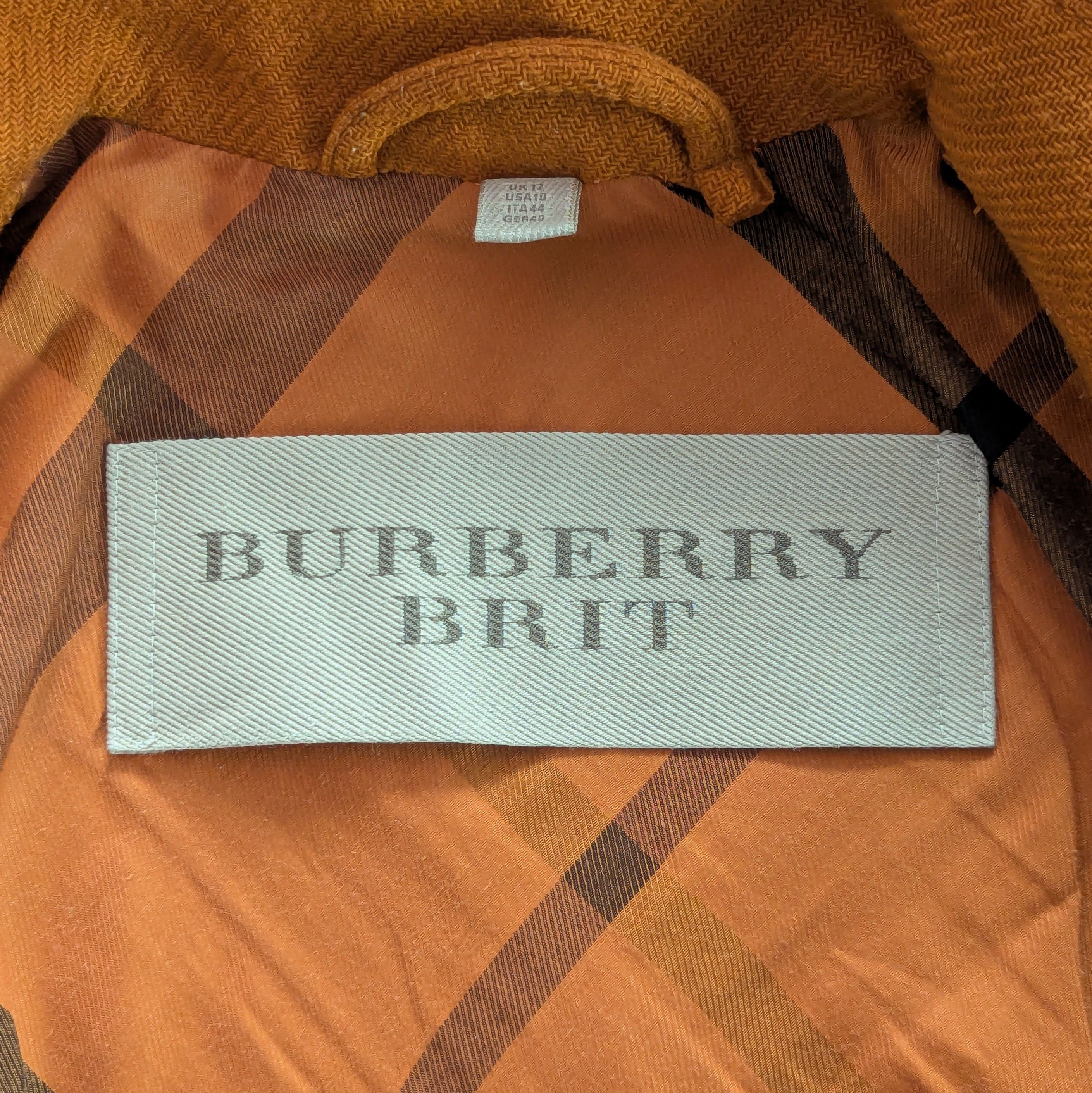 Burberry BURBERRY BRIT Women's Wool Coat Orangre Luxury Brand Size M / US 6-8 / IT 42-44 - 14 Thumbnail