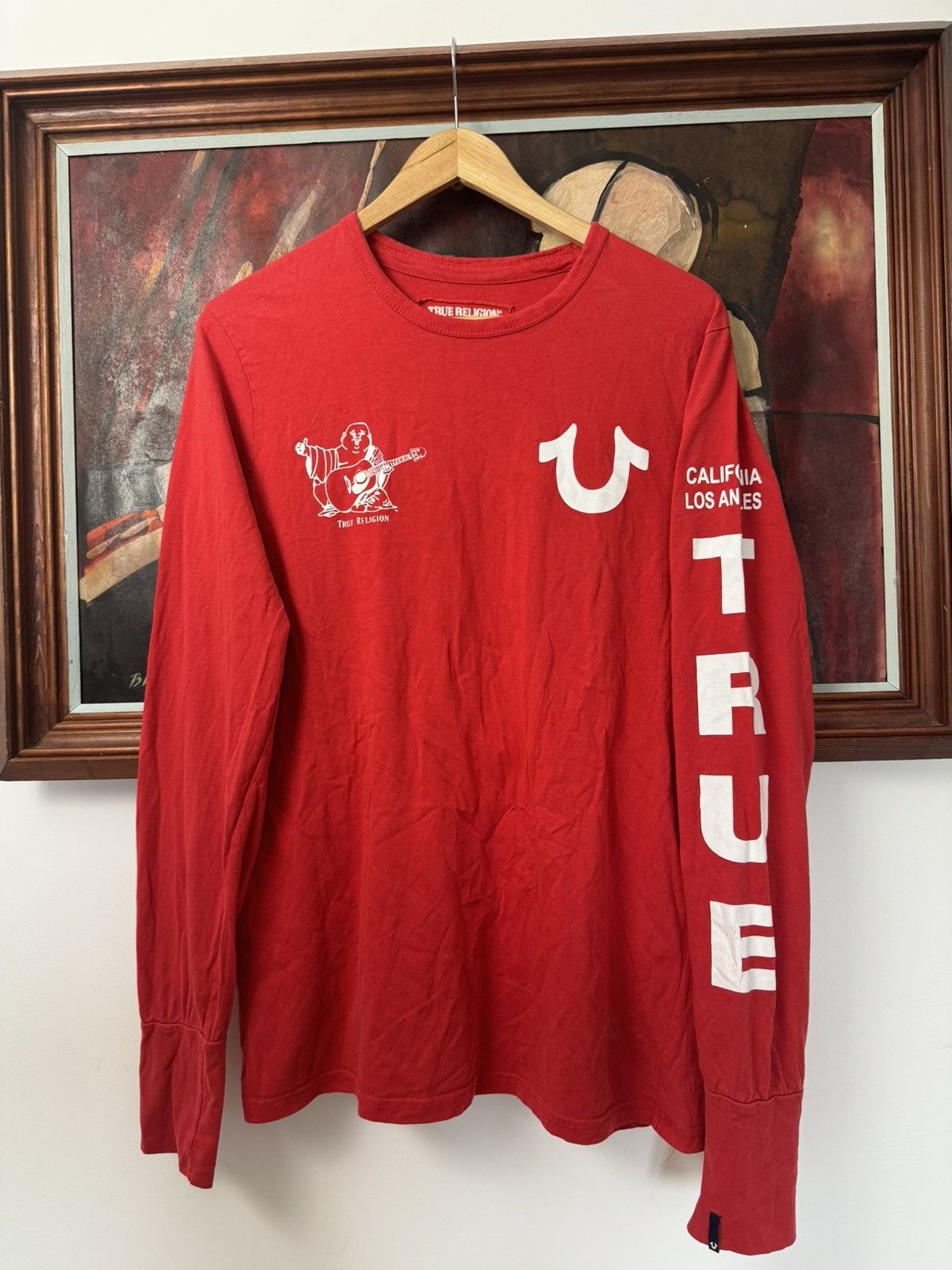 True Religion True Religion Budda Man Classic Logo Drip Longsleeve Red Size US M / EU 48-50 / 2 - 1 Thumbnail
